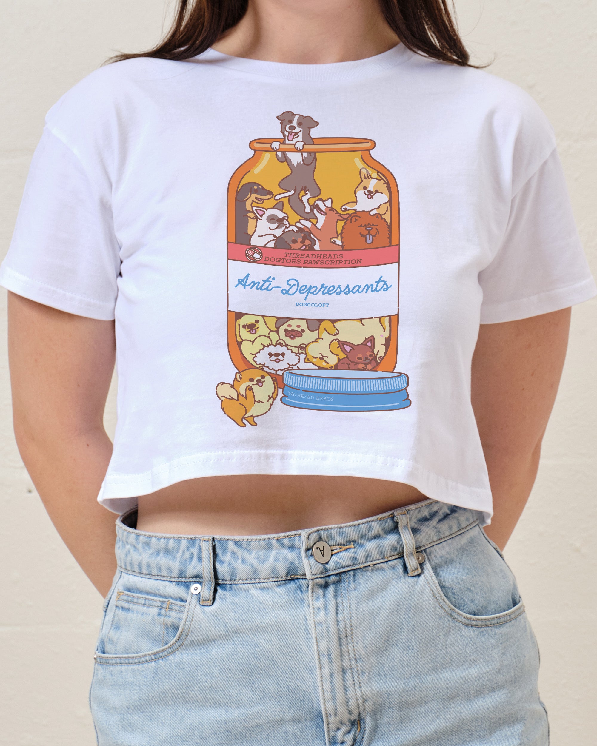 Anti-Depressants Dog Edition Crop Tee Australia Online