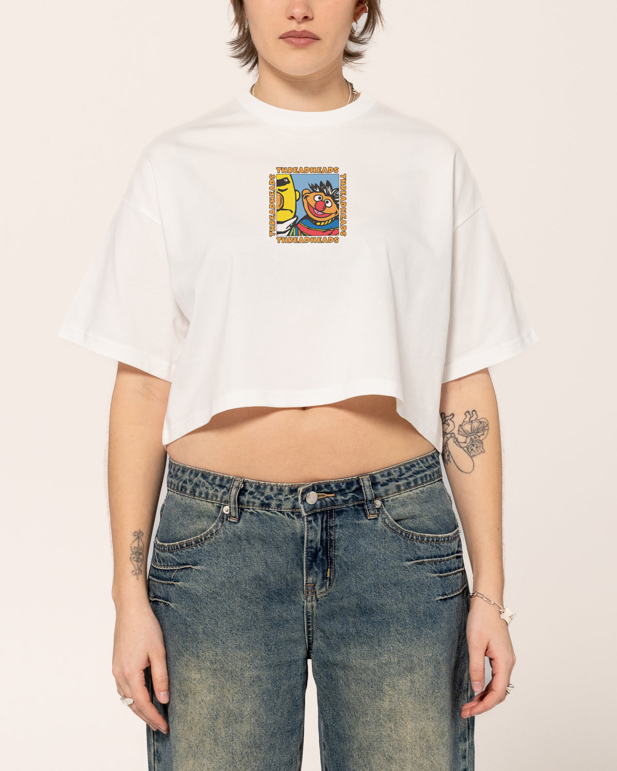 Bert And Ernie Driving Me Bananas Crop Tee