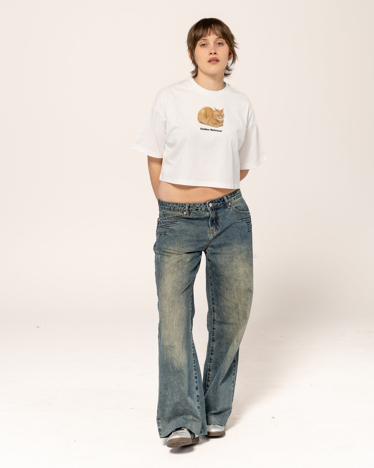 Golden Retriever Crop Tee