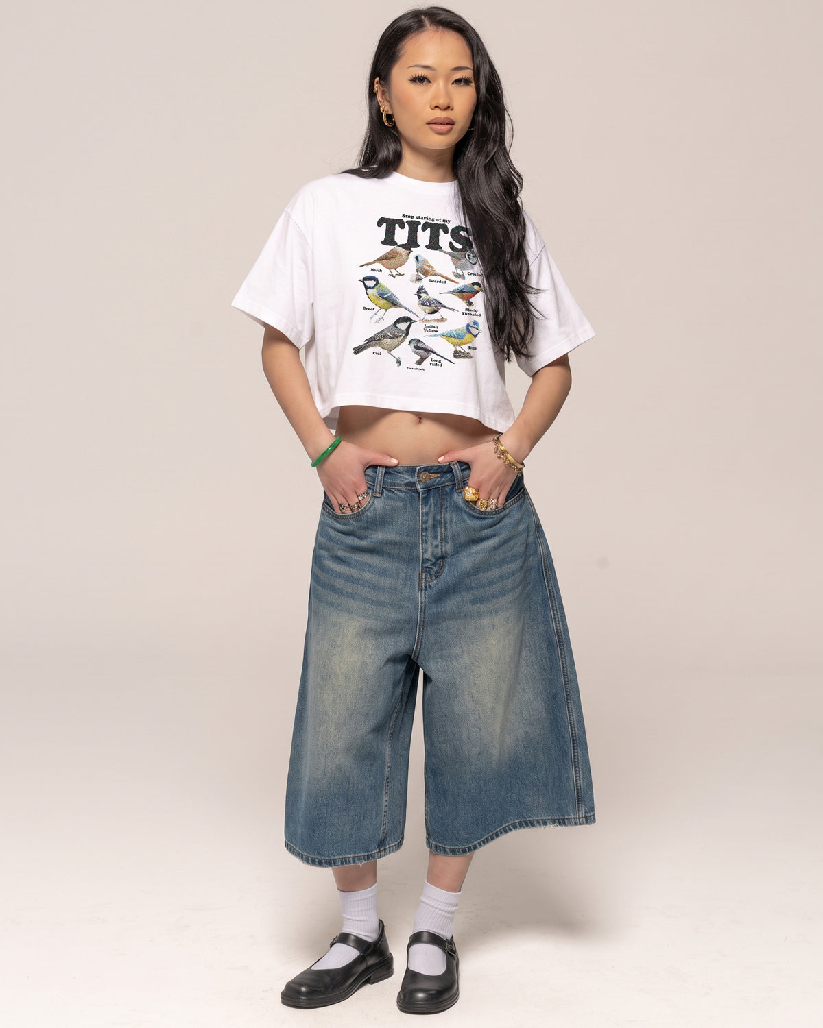 Stop Staring At My Tits Crop Tee