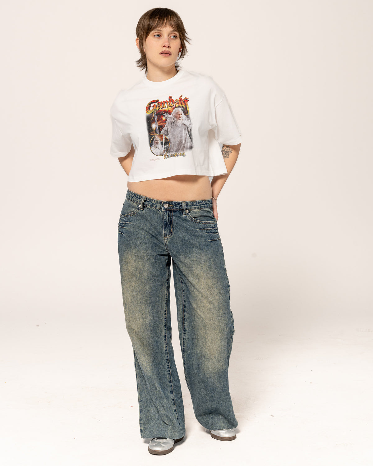 Gandalf the White White Crop Tee