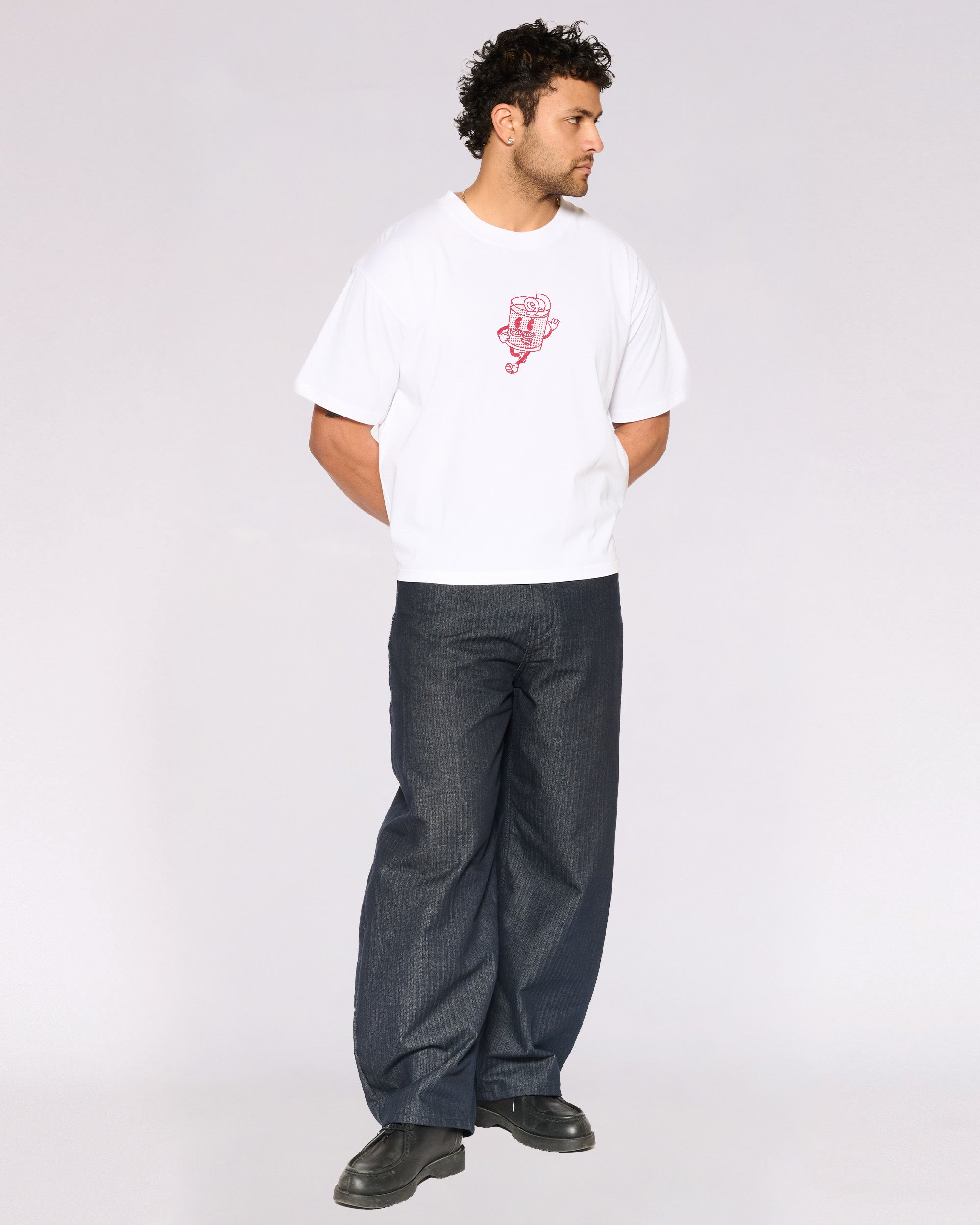 Negroni White Oversized Crop Tee