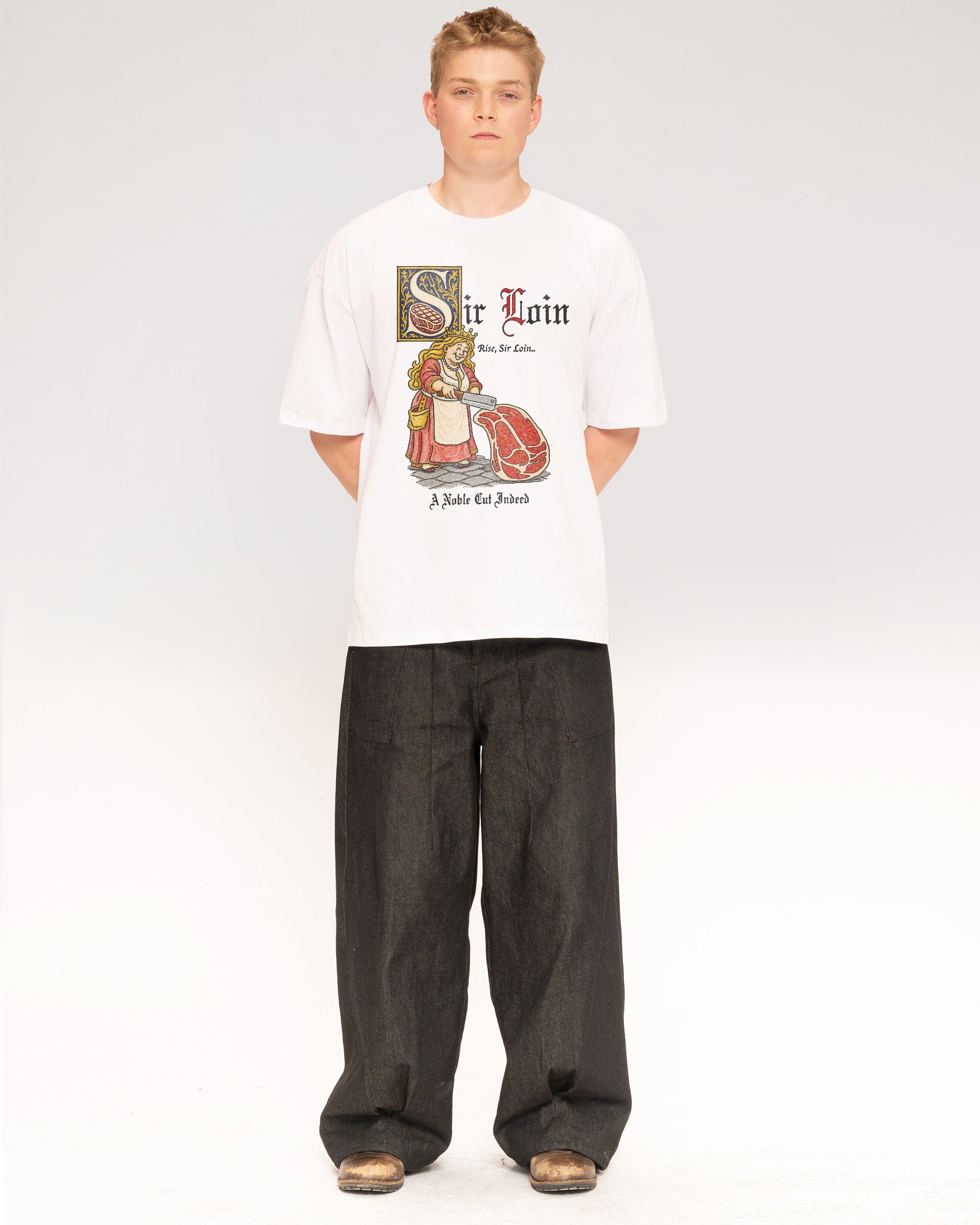 Sir Loin White Oversized Tee