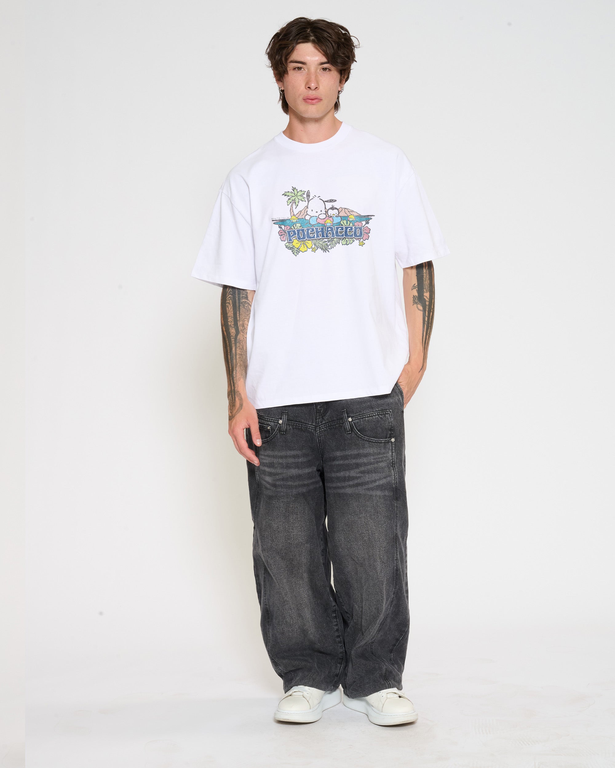 Pochacco Summer Friends Oversized Tee Official Hello Kitty and Friends collab Threadheads