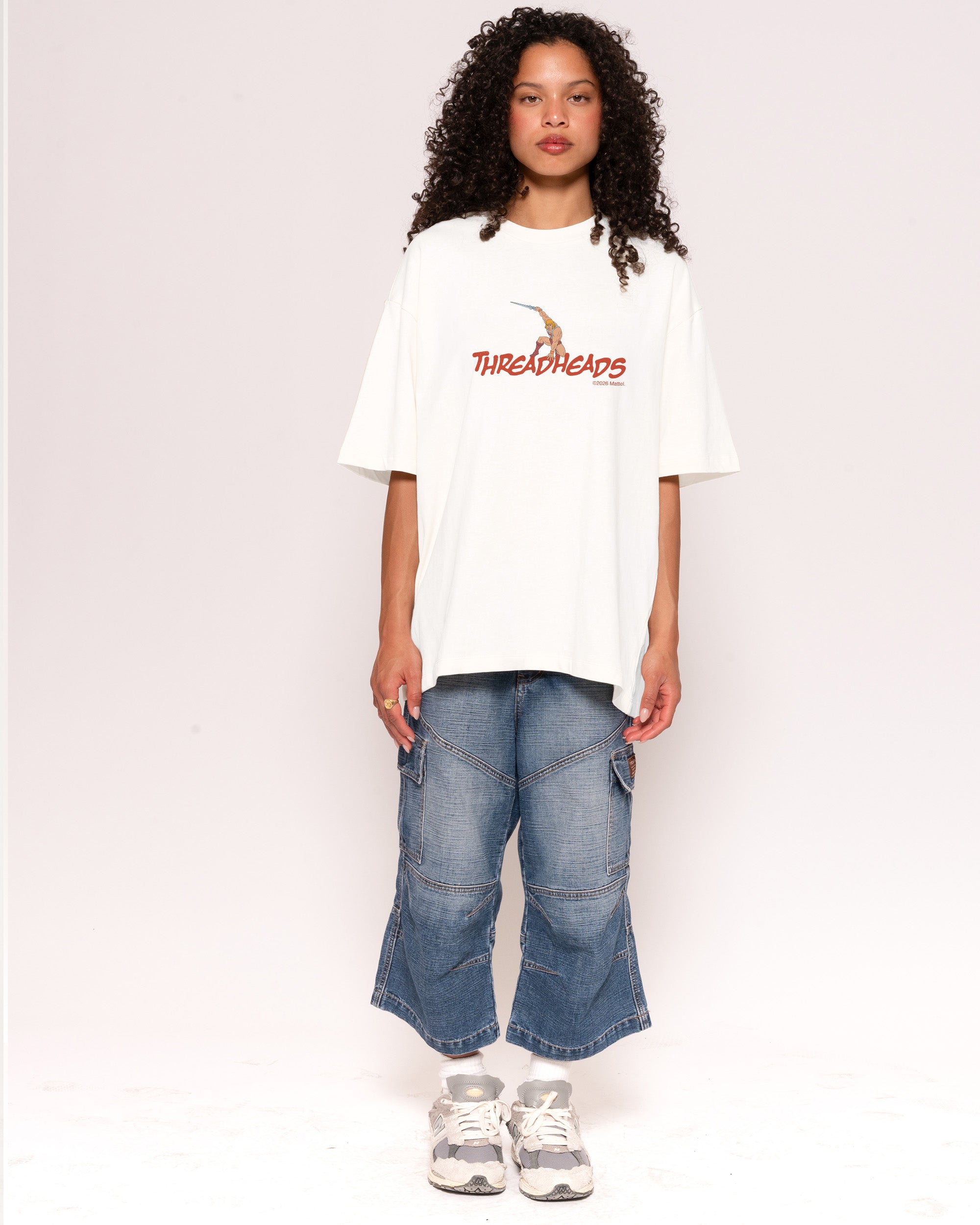 He-Man Threadheads White Oversized Tee