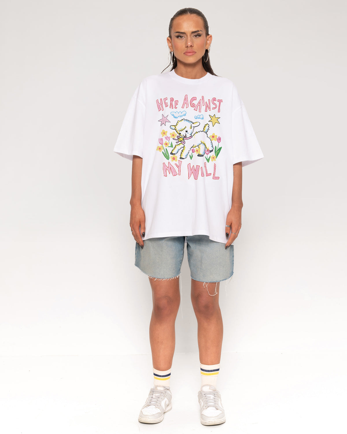 Here Against My Will Oversized Tee