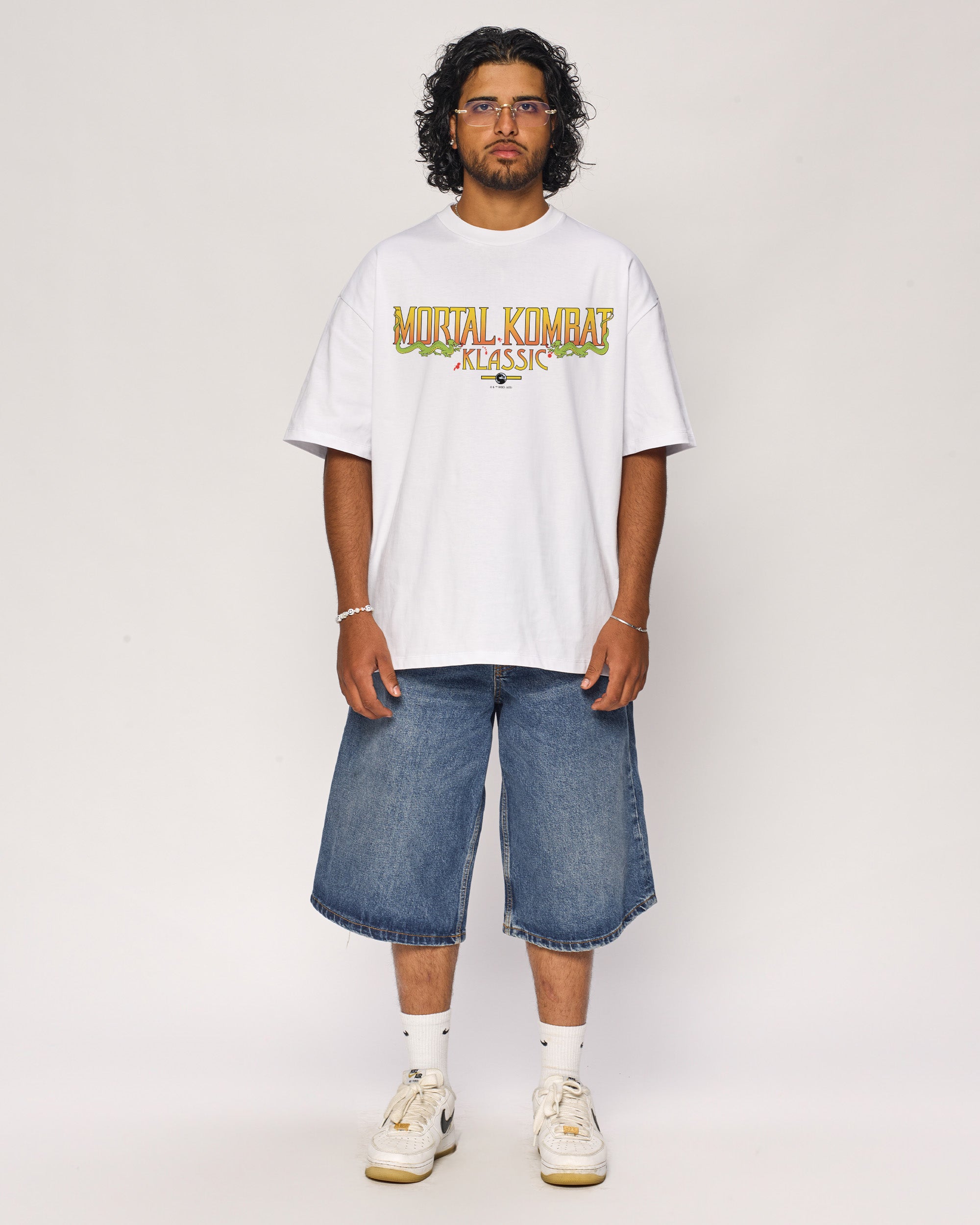 Mortal Kombat Klassic Logo Oversized Tee Threadheads Australia Online