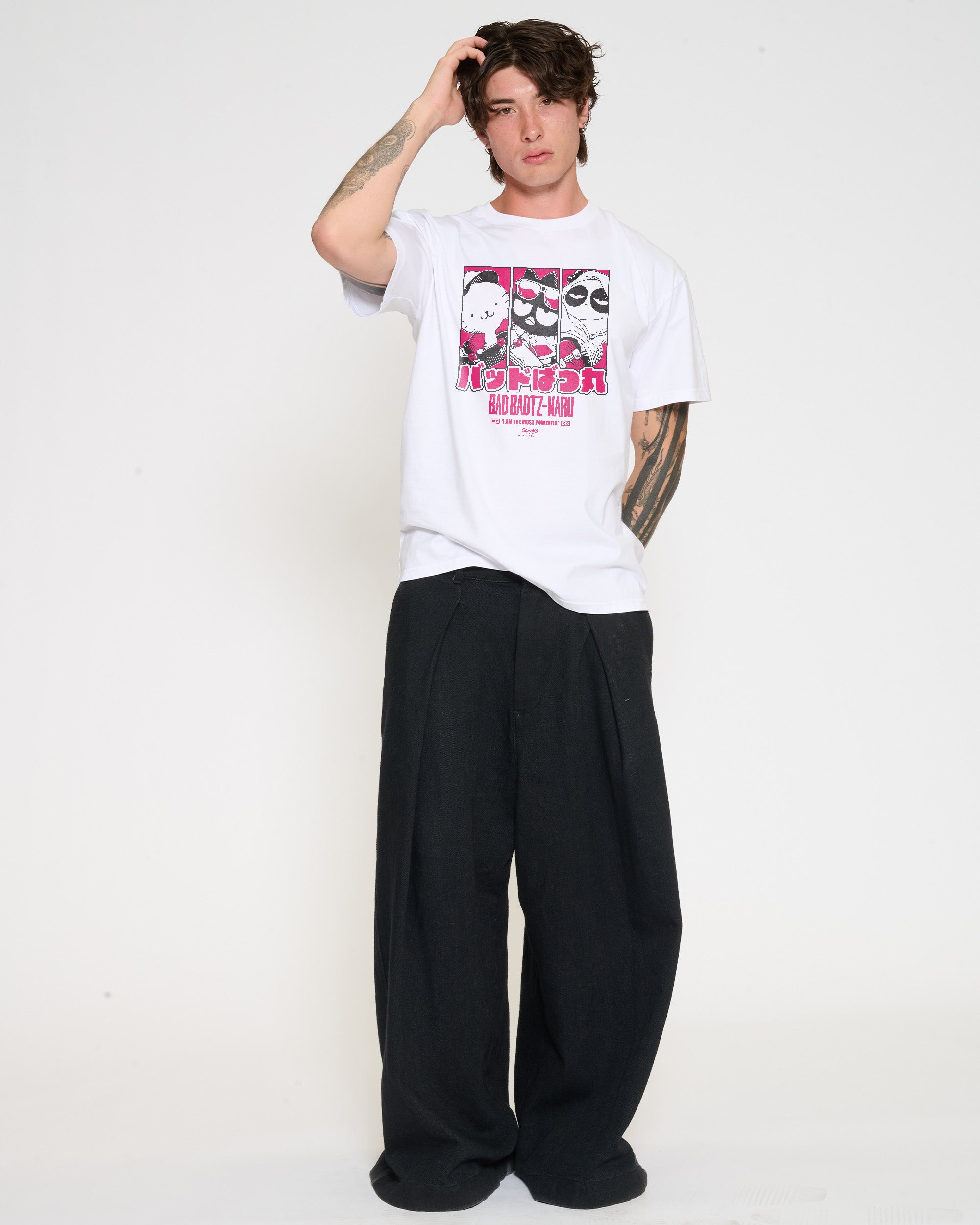 Bad Badtz-Maru Skate T-Shirt Official Hello Kitty and Friends collab Threadheads