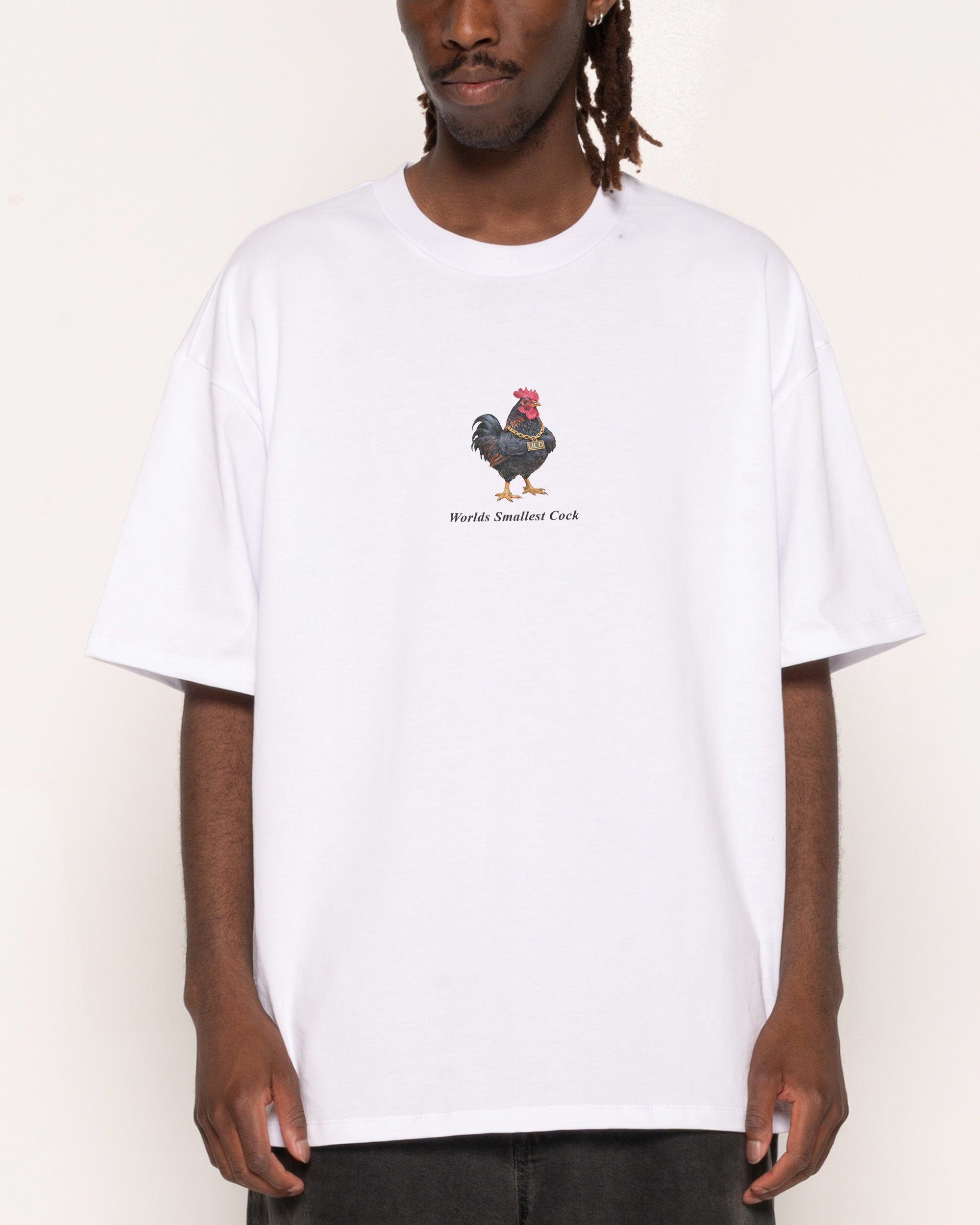 Worlds Smallest Cock White Oversized Tee