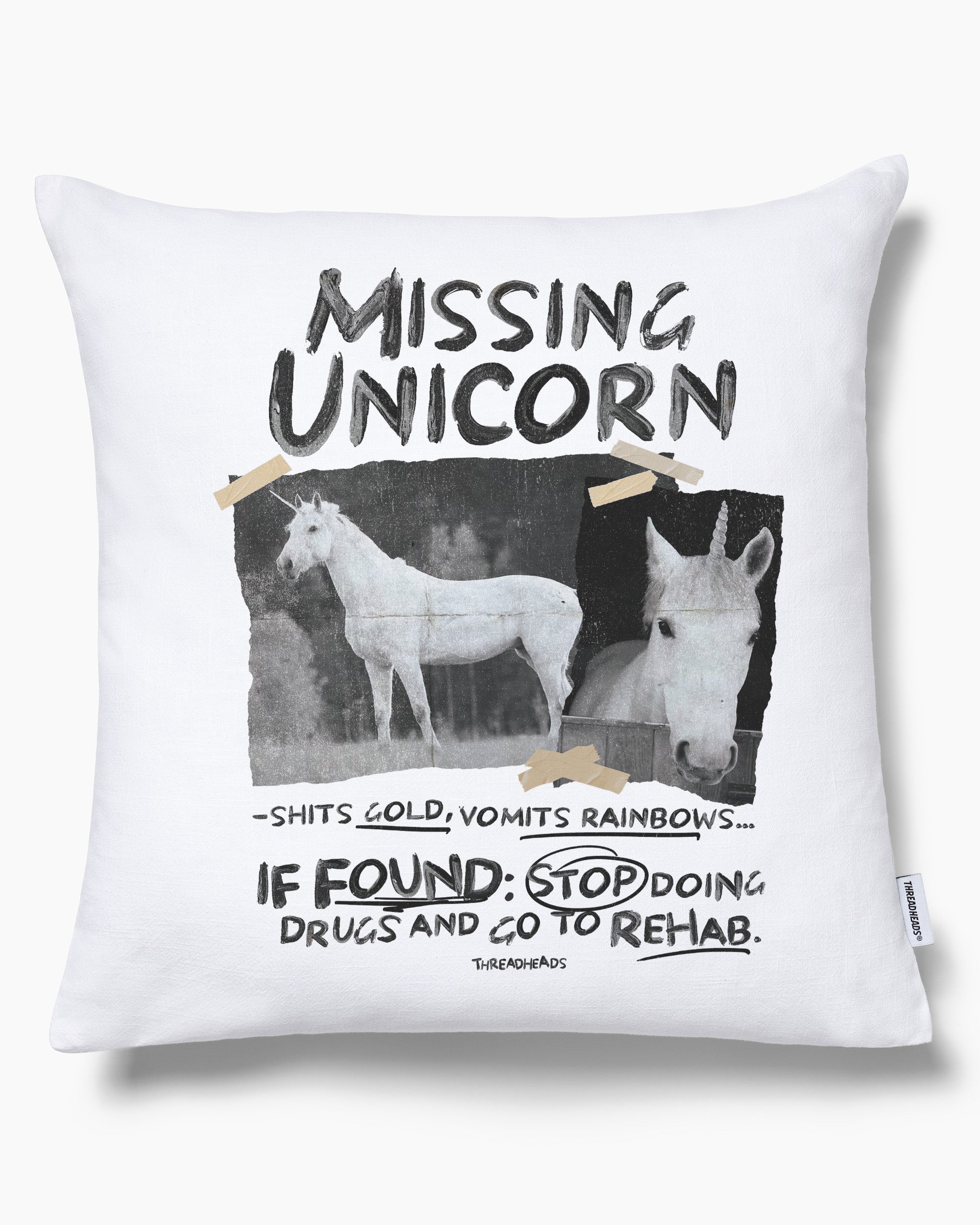 Missing Unicorn Cushion Australia Online White