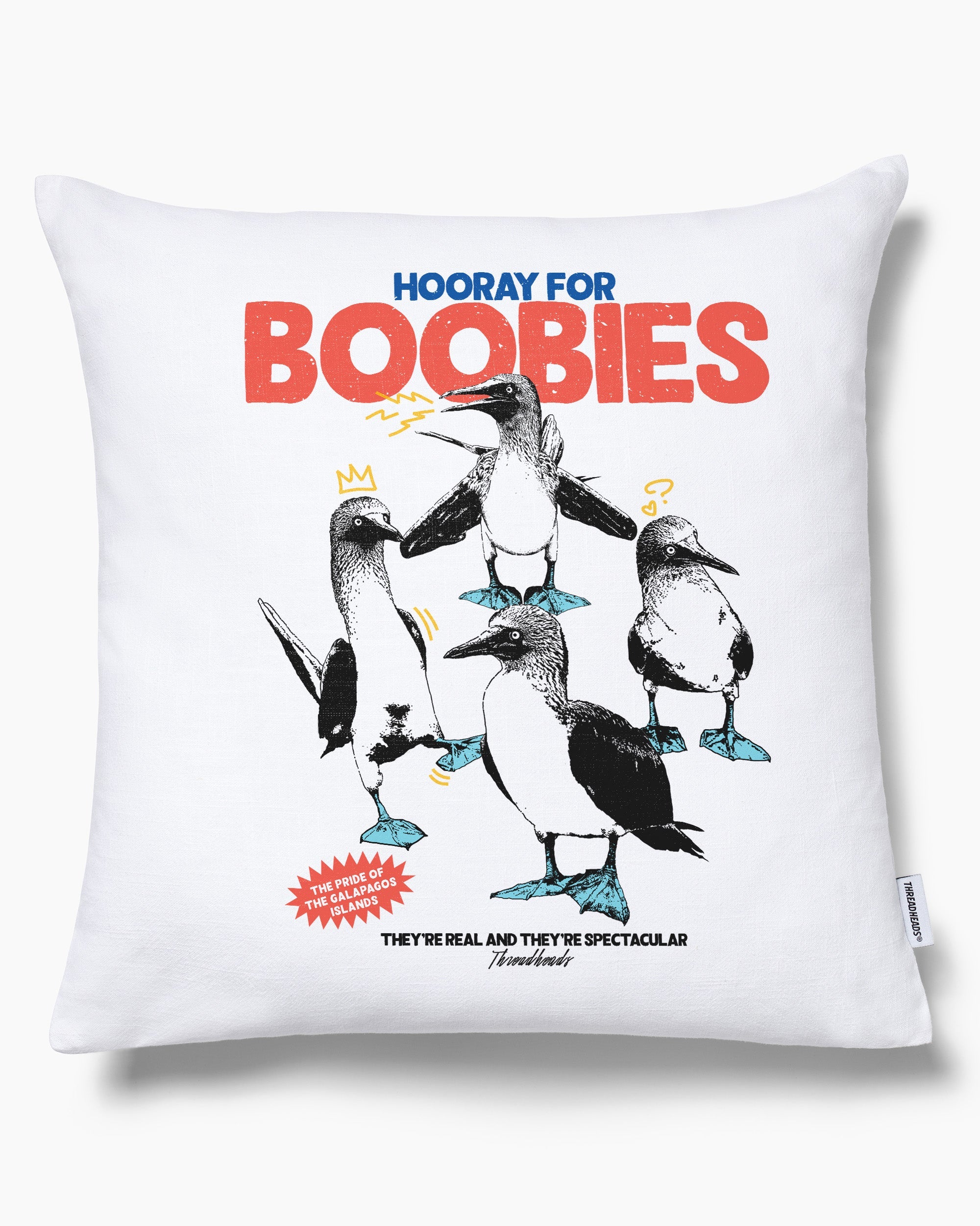 Hooray for Boobies Cushion, Graphic Cushion & Covers