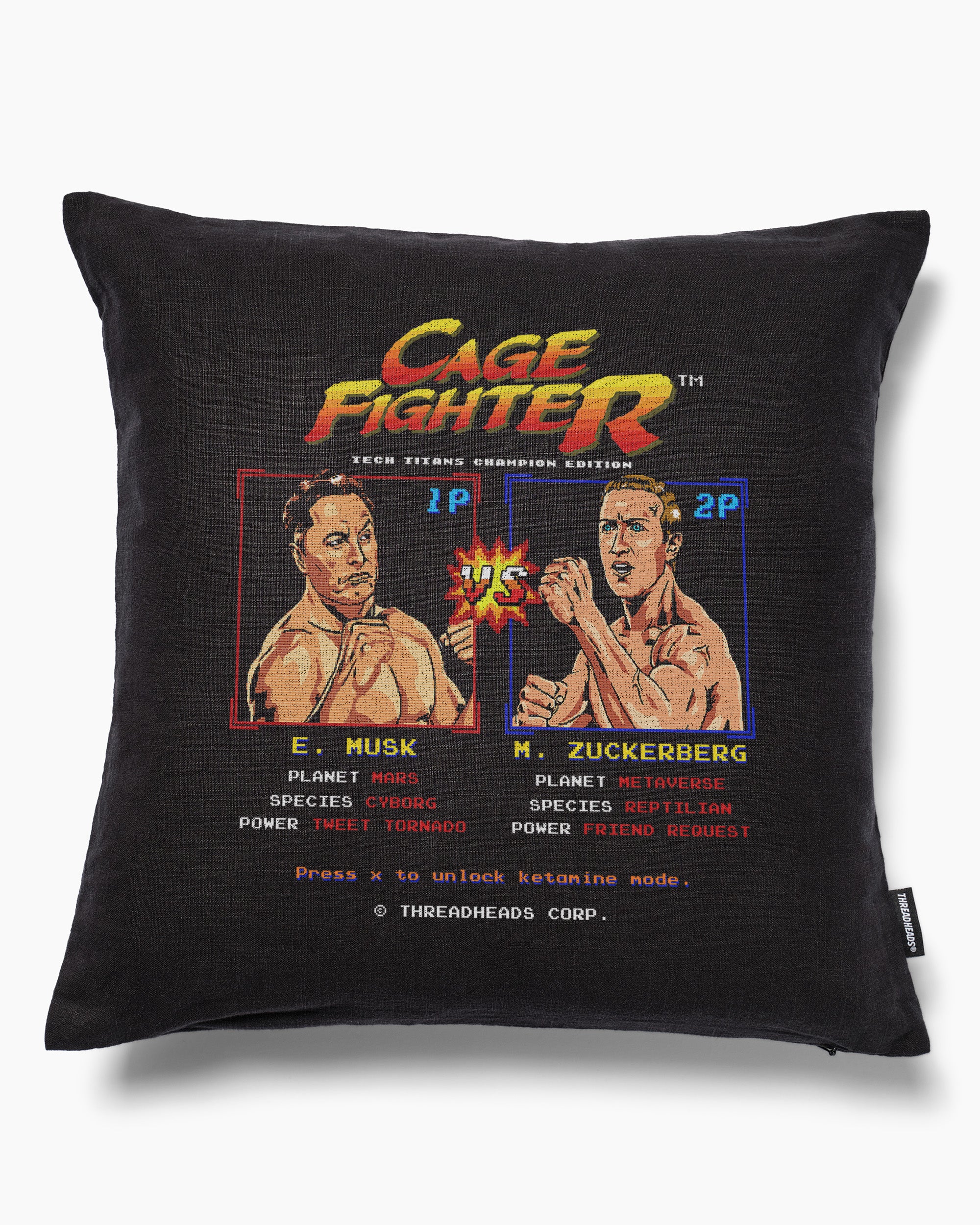 Cage Fighter - Elon vs Zuckerberg Cushion Australia Online