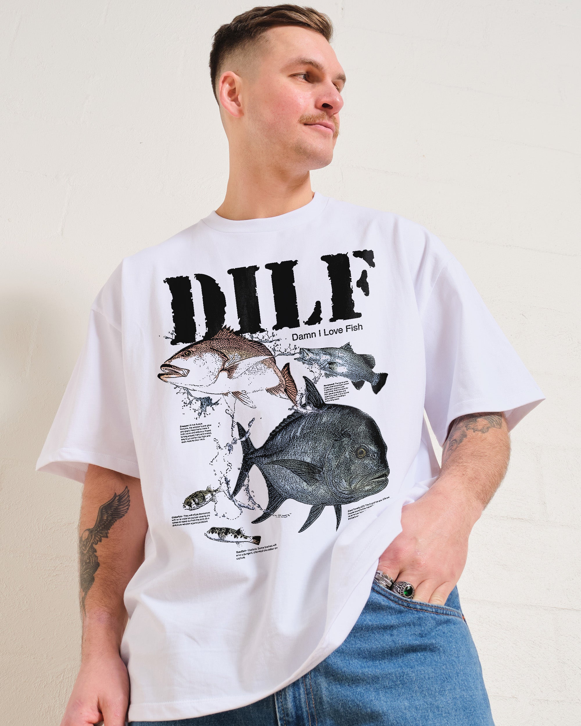 Damn I Love Fish Oversized Tee Threadheads Australia Online
