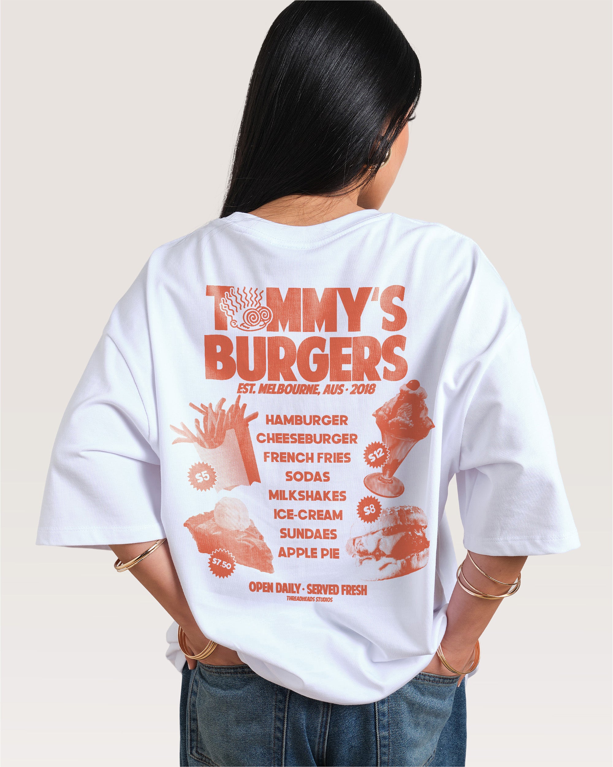 Tommy’s Burgers Oversized Tee Threadheads Australia Online
