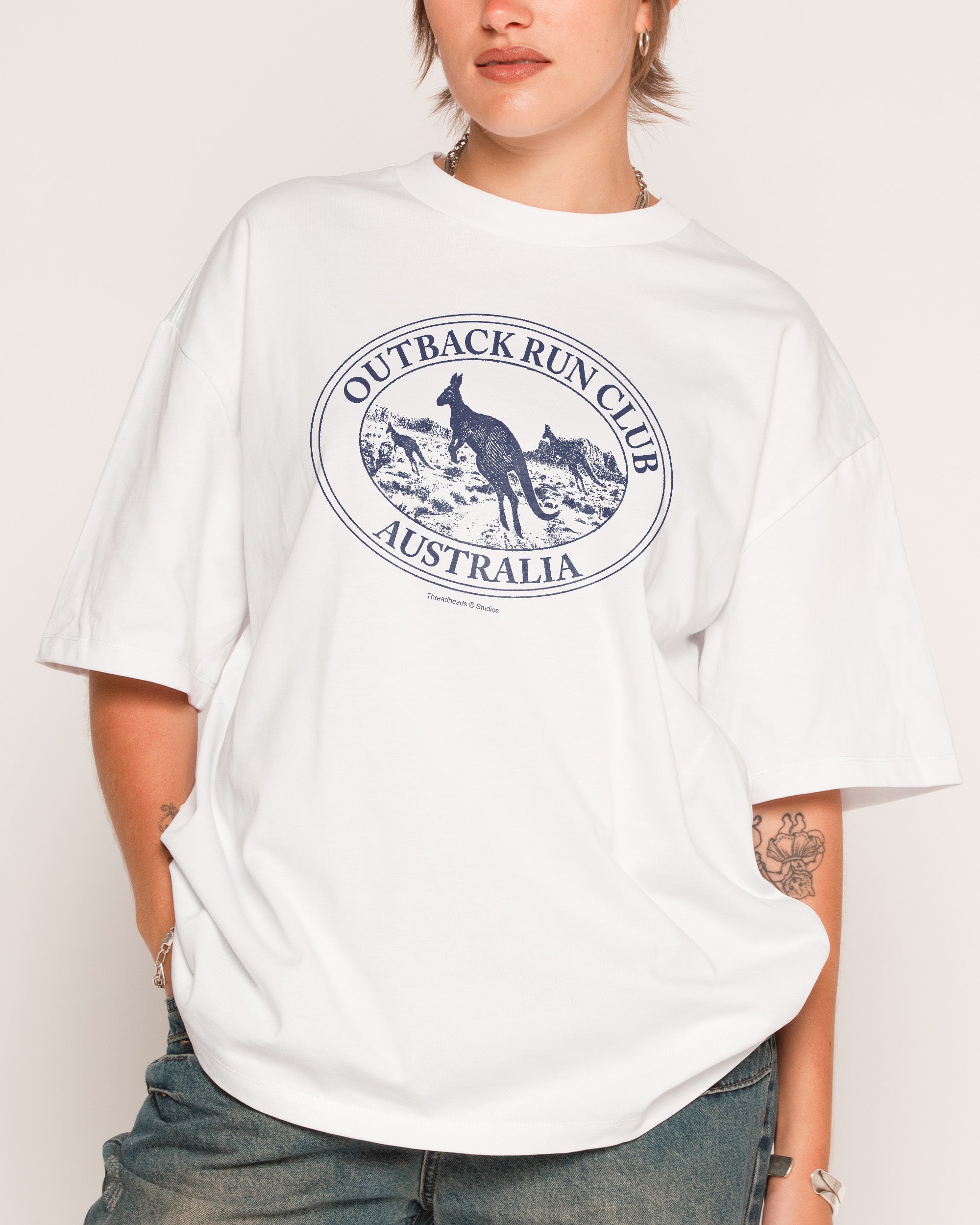 Kangaroo Outback Run Club Oversized Tee Australia Threadheads Online