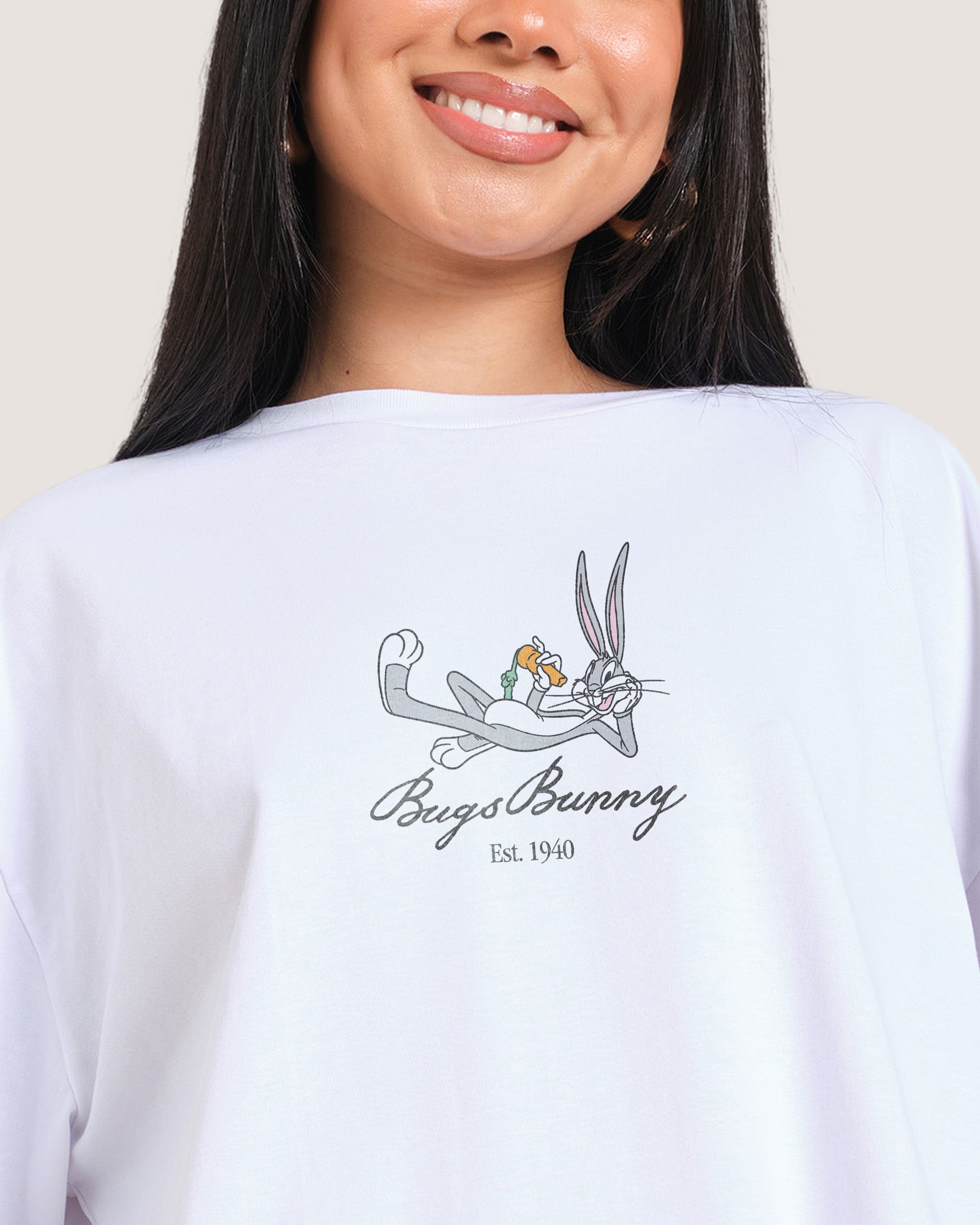 Bugs Bunny Book Crash Oversized Tee Australia Threadheads Online