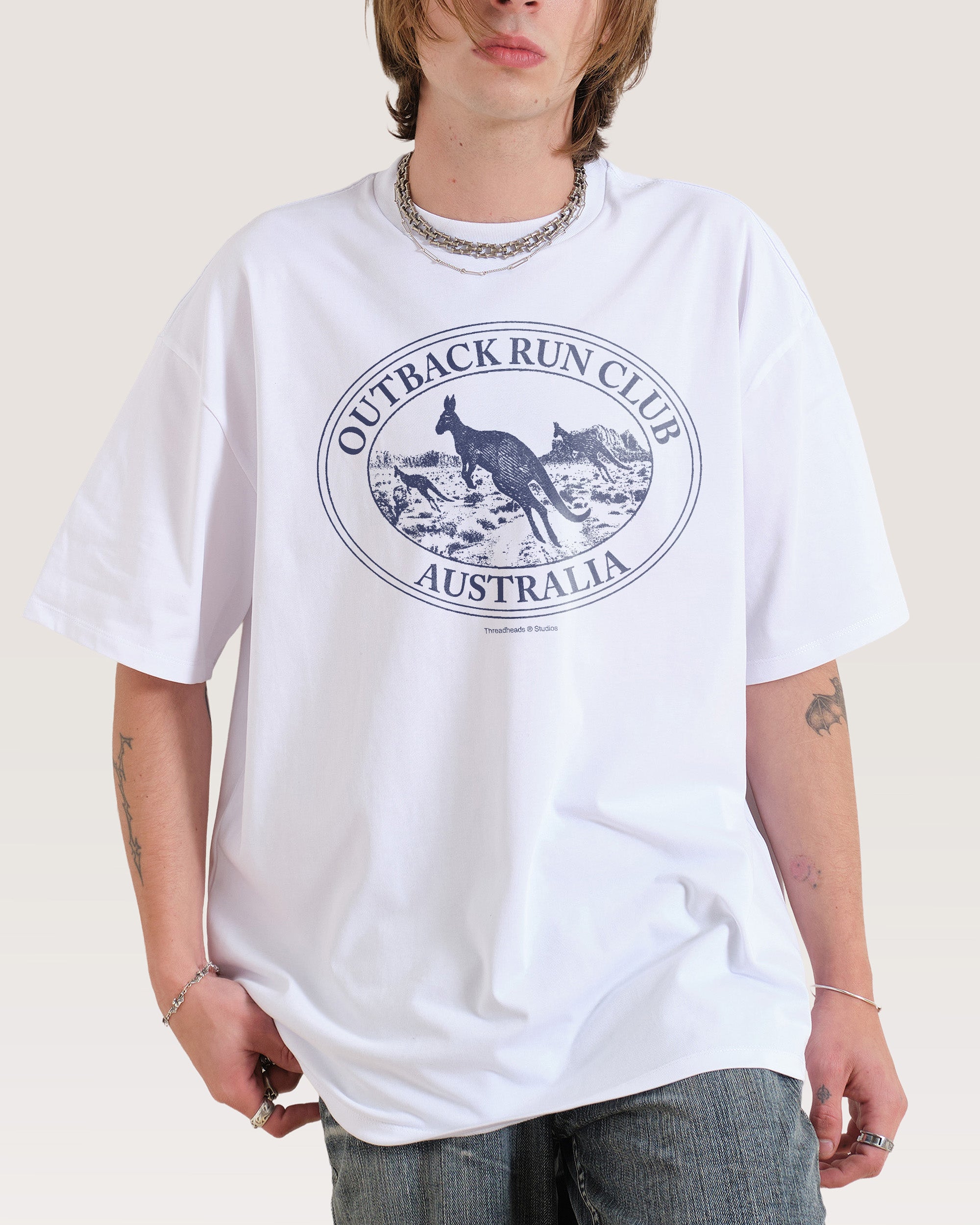 Kangaroo Outback Run Club Oversized Tee Australia Threadheads Online