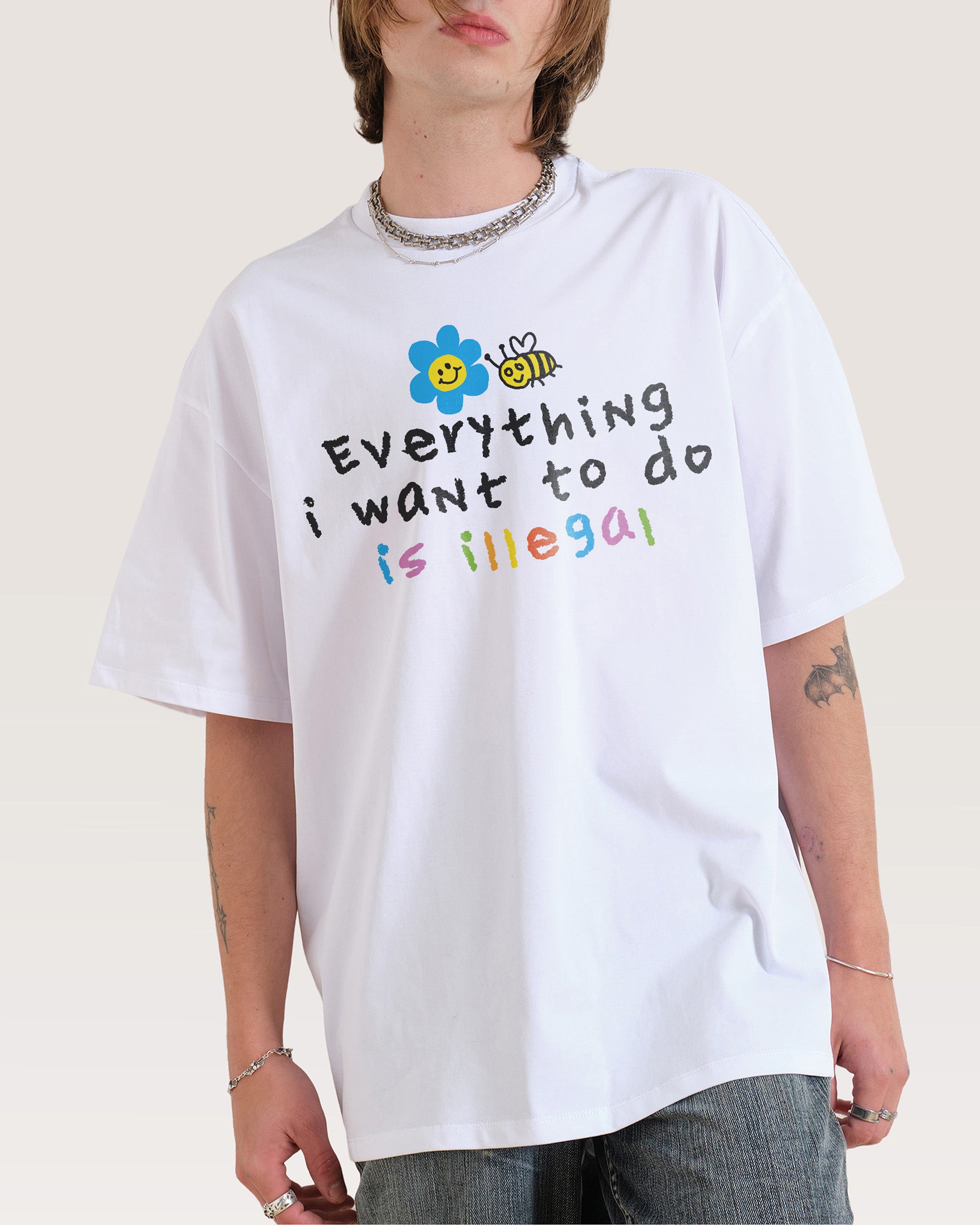 Everything is Illegal Oversized Tee Threadheads Australia Online
