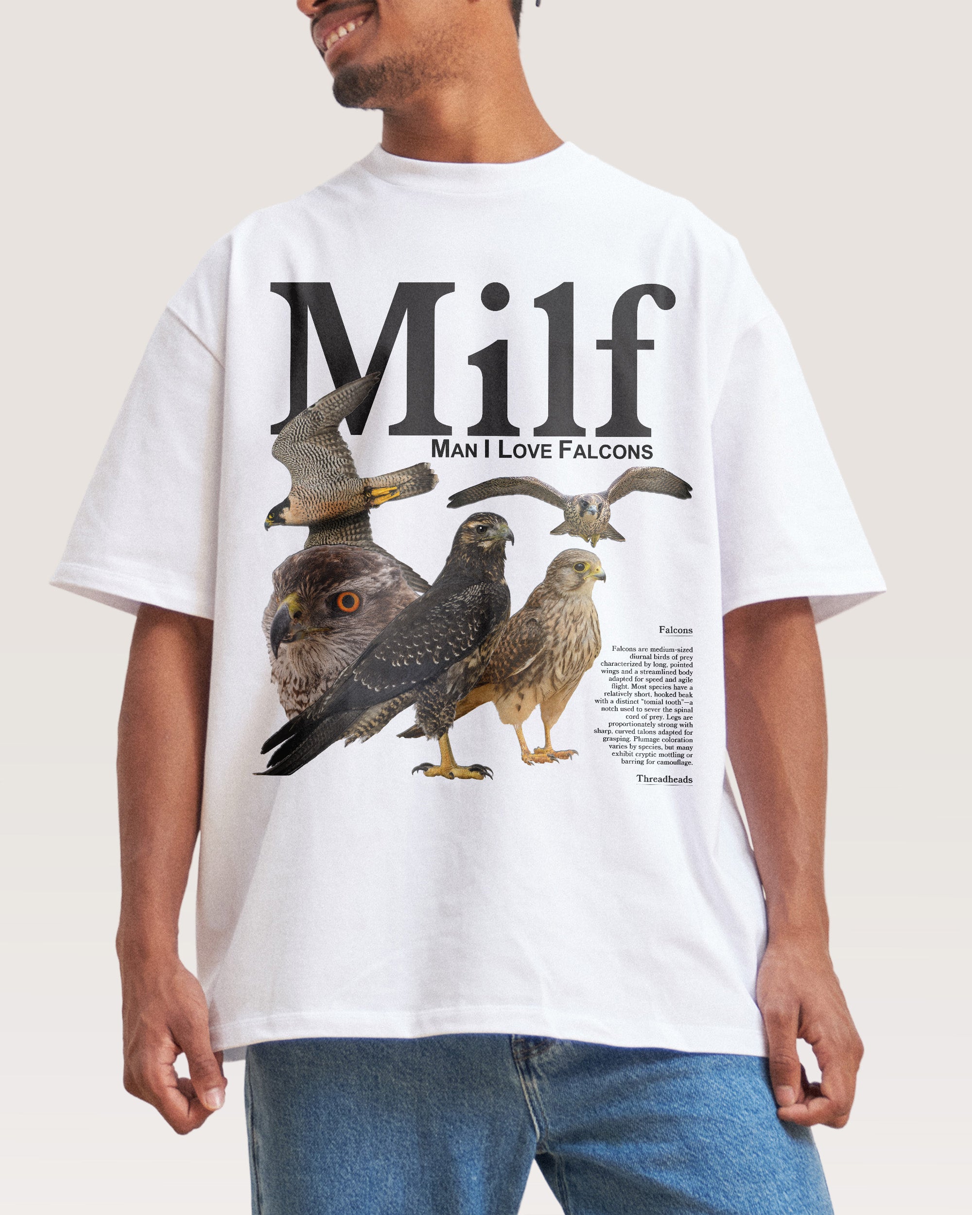 Man I Love Falcons Oversized Tee