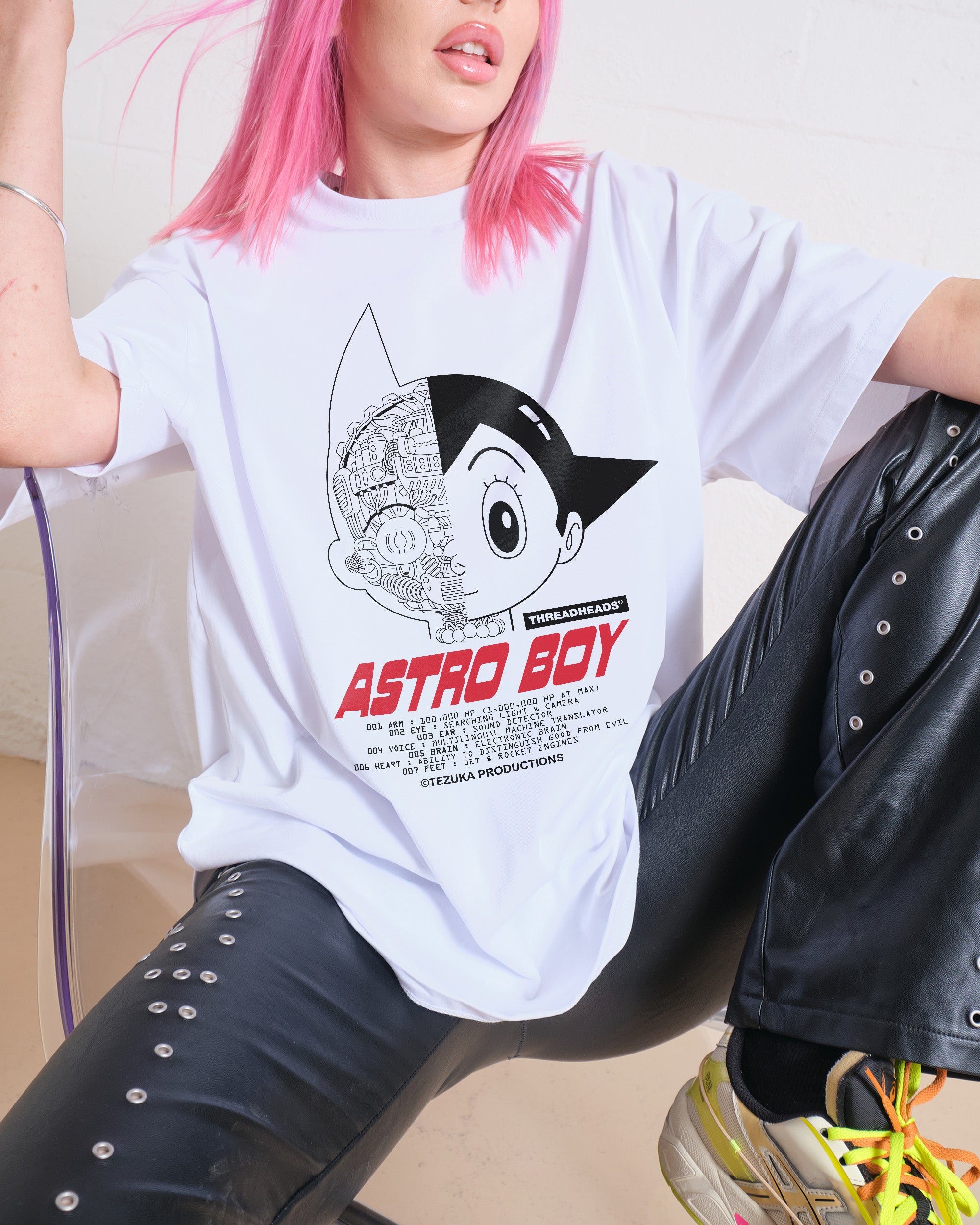 Astro Boy Head Data Oversized Tee Online Australia
