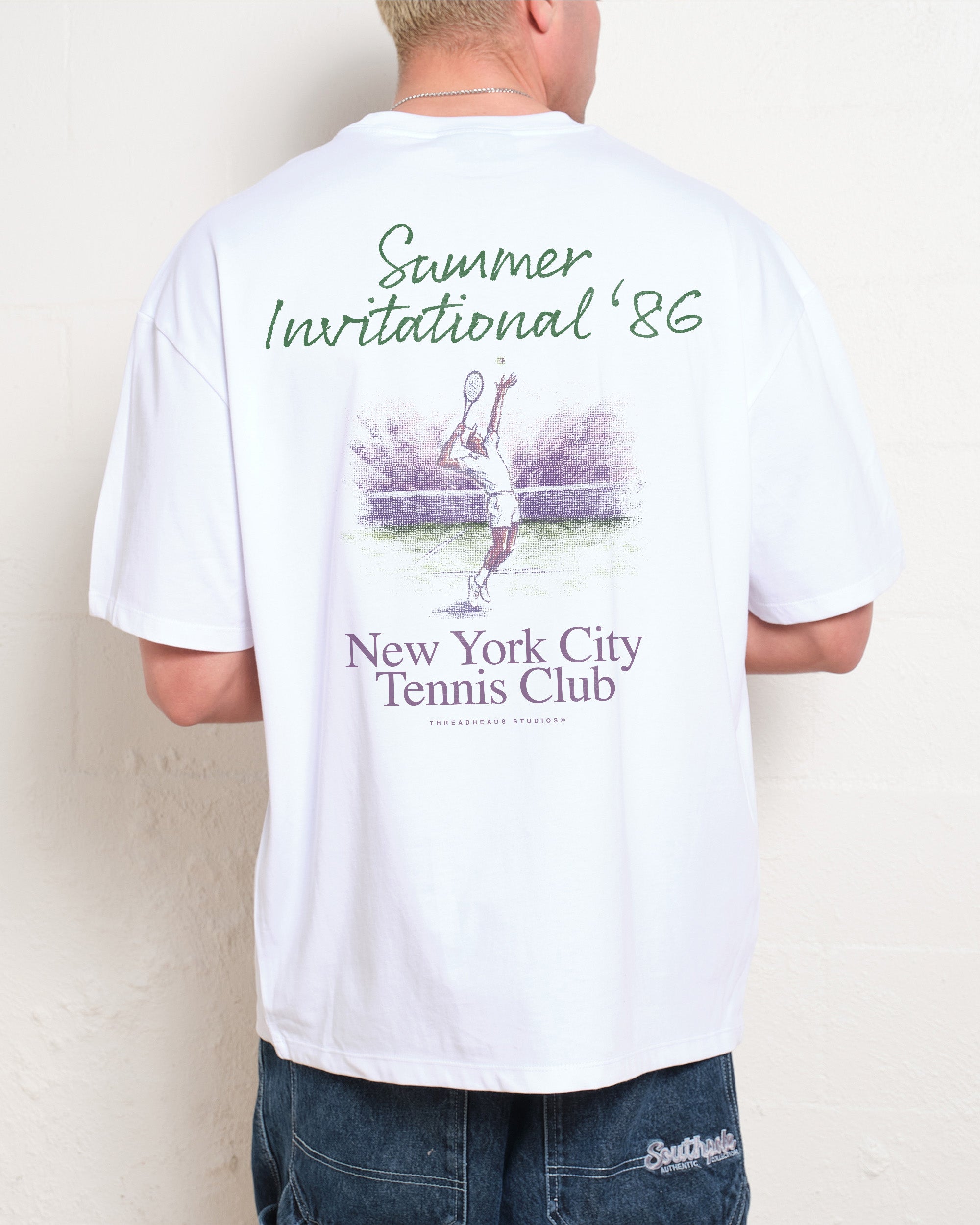 NYC Tennis Club White Oversized Tee