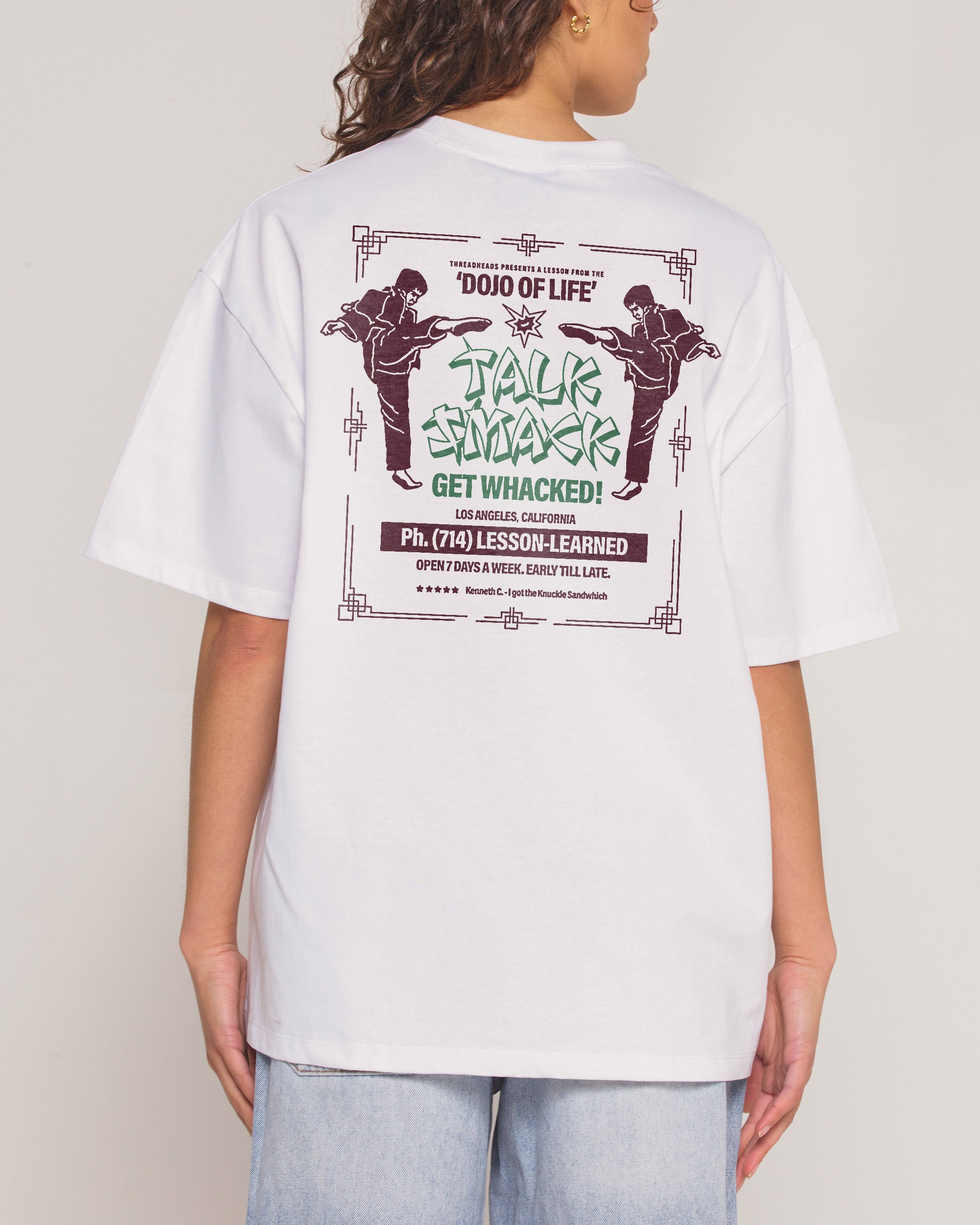 Talk Smack White Oversized Tee