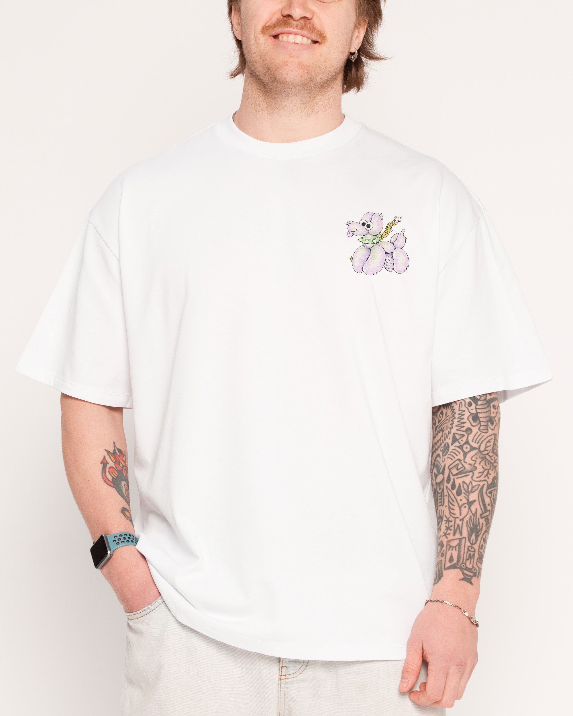 Still Tough Despite My Gentle Demeanour White Oversized Tee