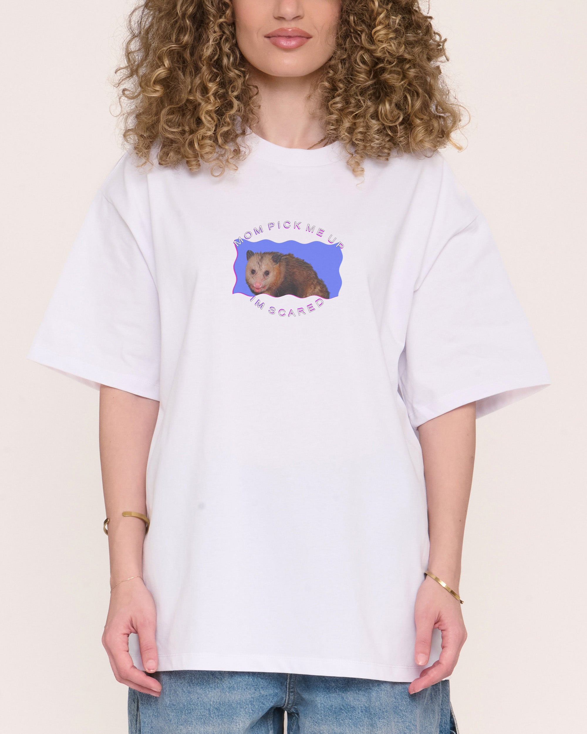 Pick Me Up White Oversized Tee