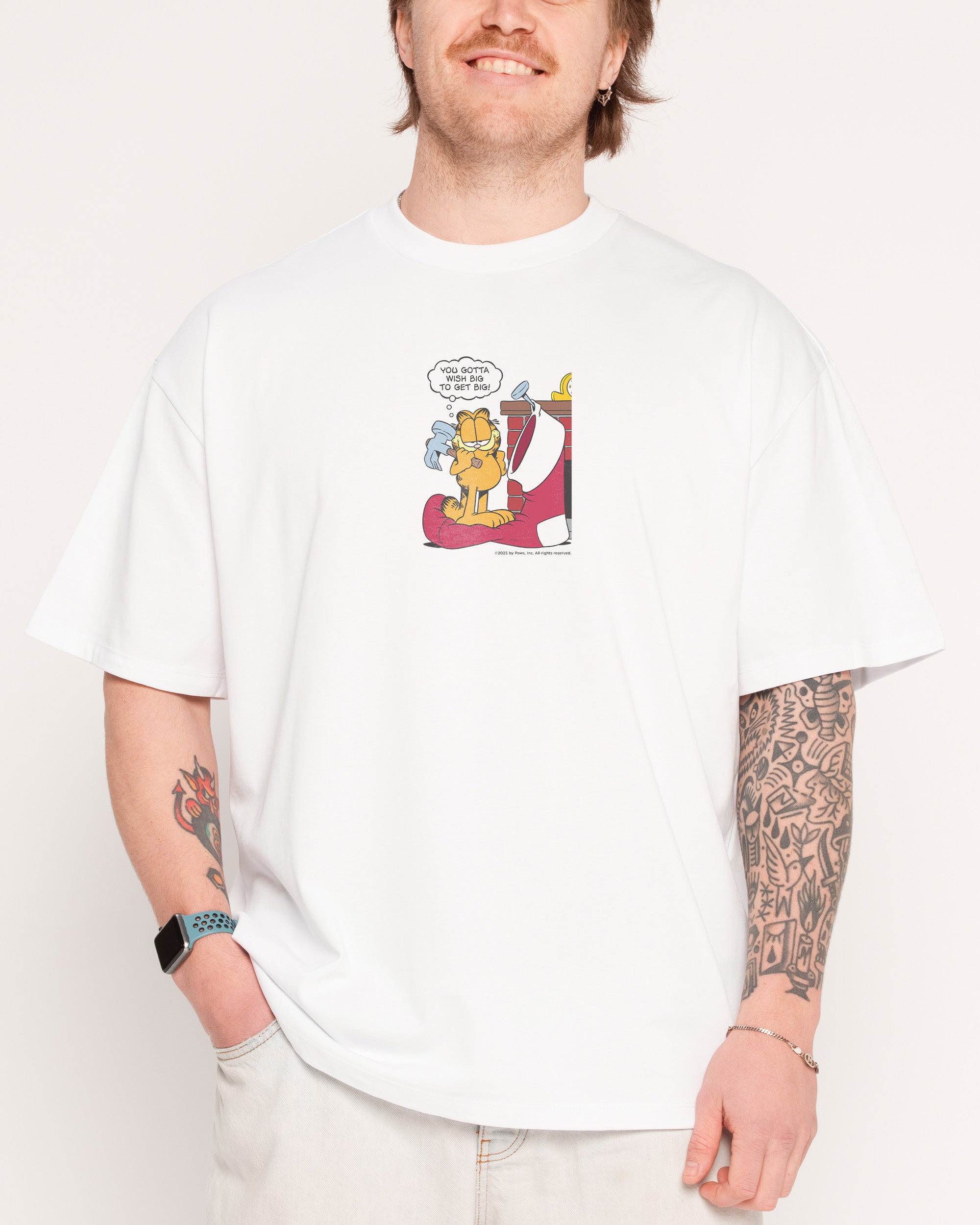 Big Wishes White Oversized Tee
