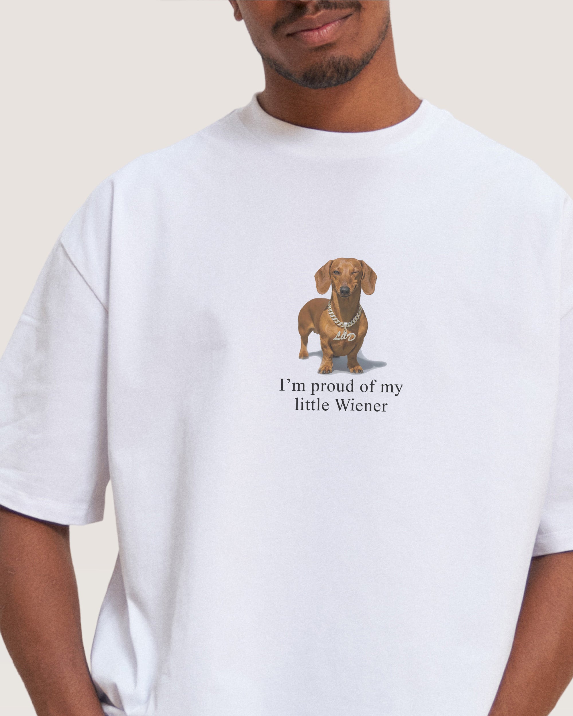 Little Wiener Oversized Tee | Funny Graphic Oversized Tee