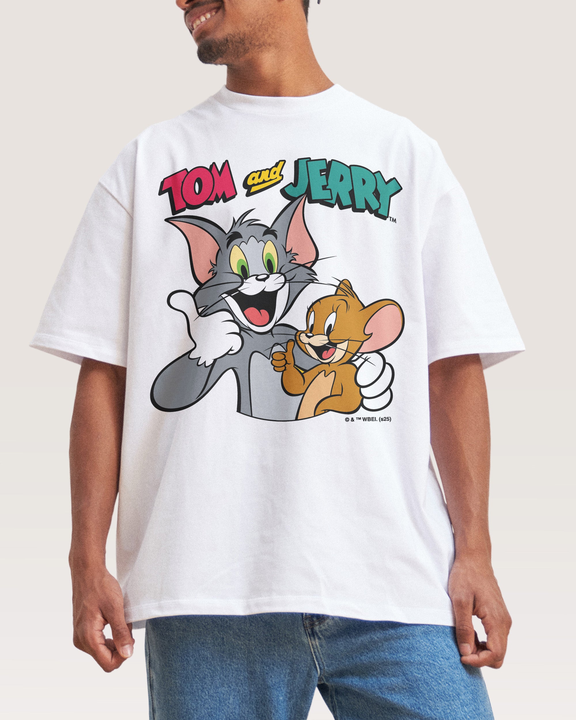 Troublemakers White Oversized Tee