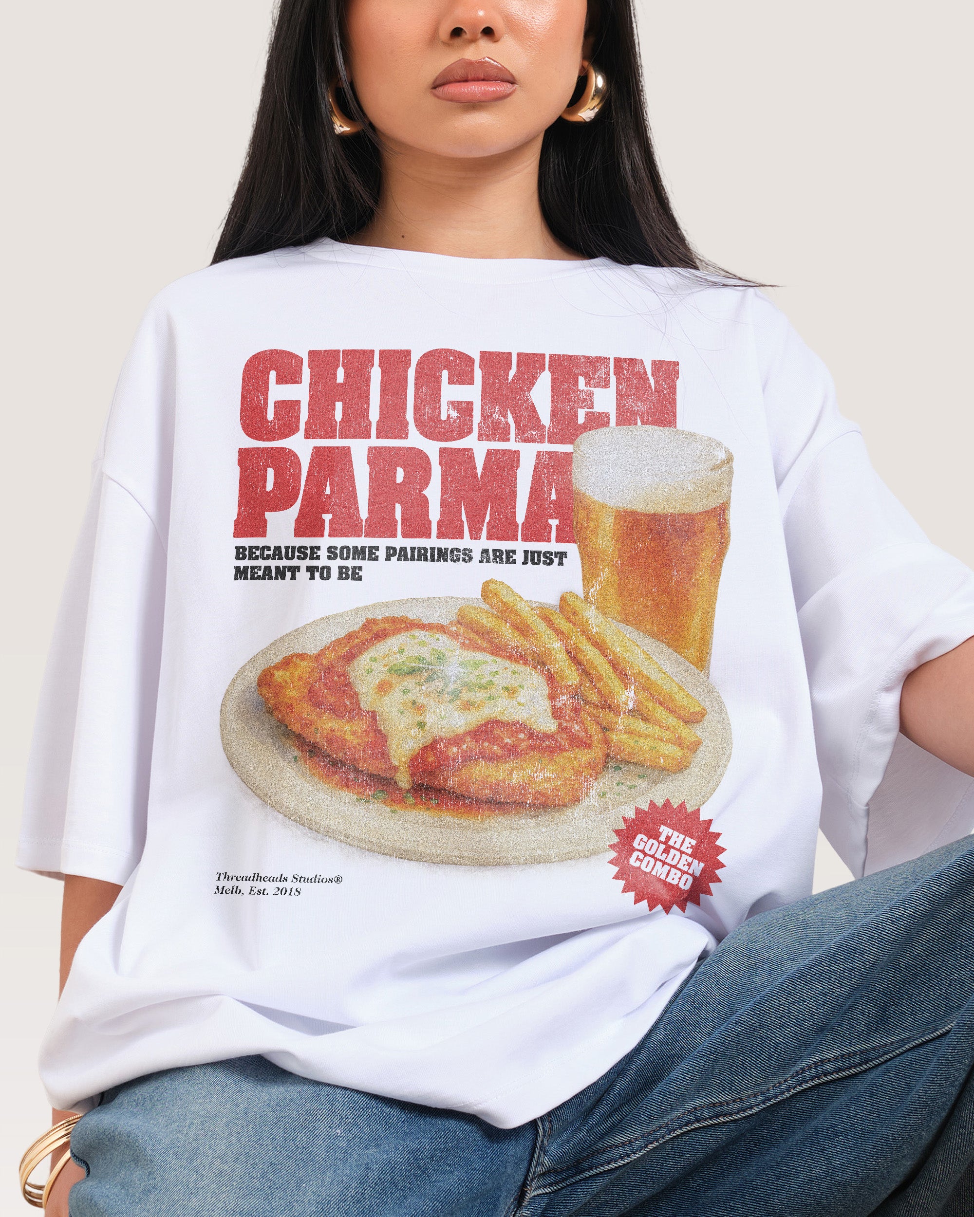 Parma & Pint White Oversized Tee