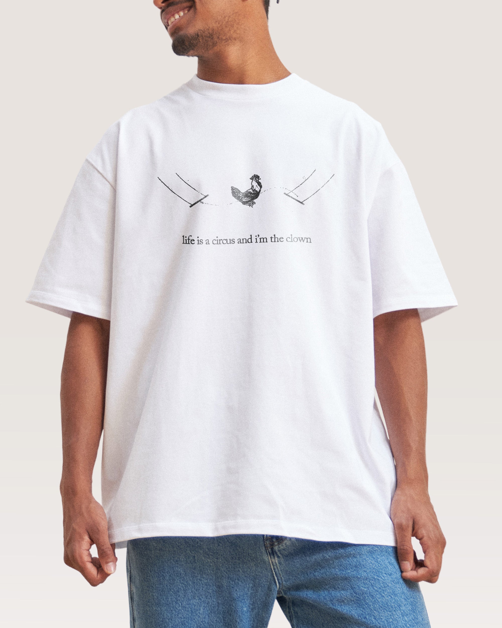 Circus White Oversized Tee