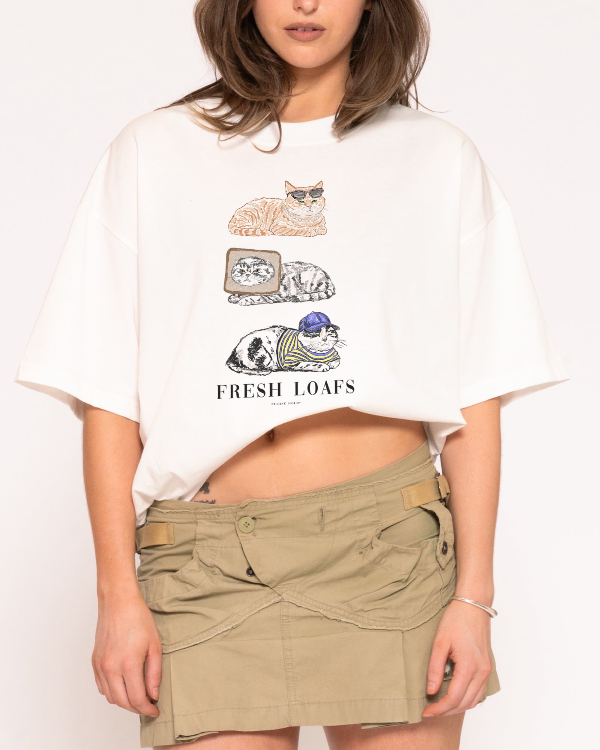 Fresh Loaf Group White Boxy Crop Tee