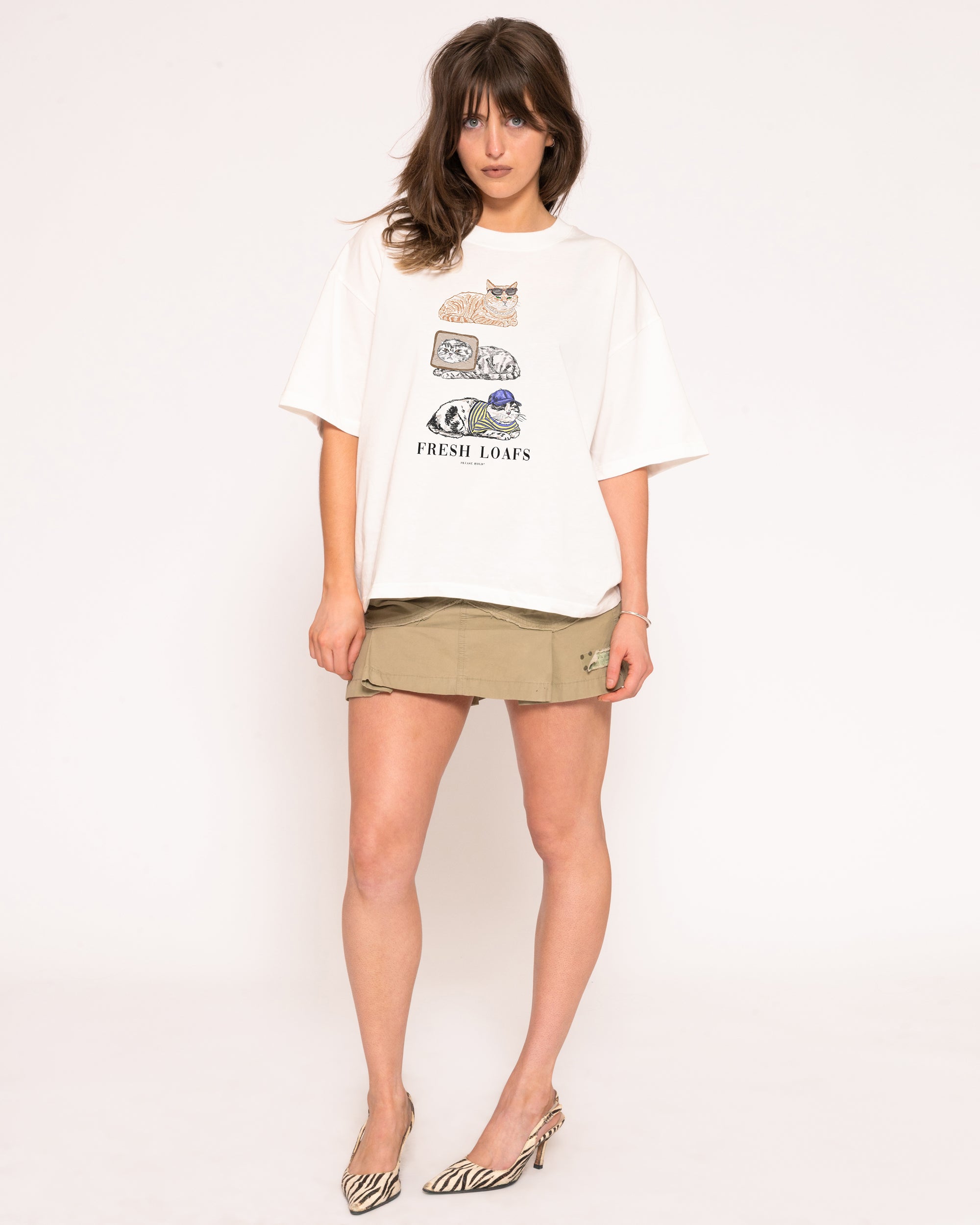 Fresh Loaf Group White Boxy Crop Tee