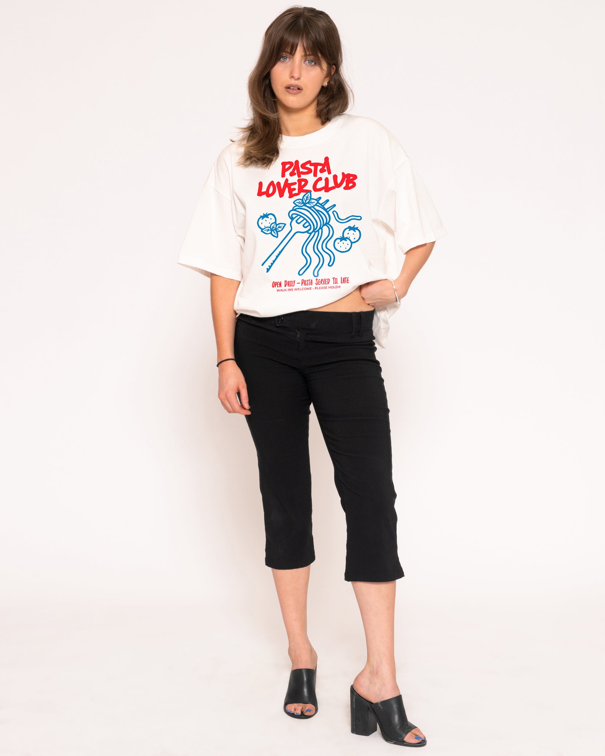 Pasta Lover Club Boxy Crop Tee Threadheads Australia Online