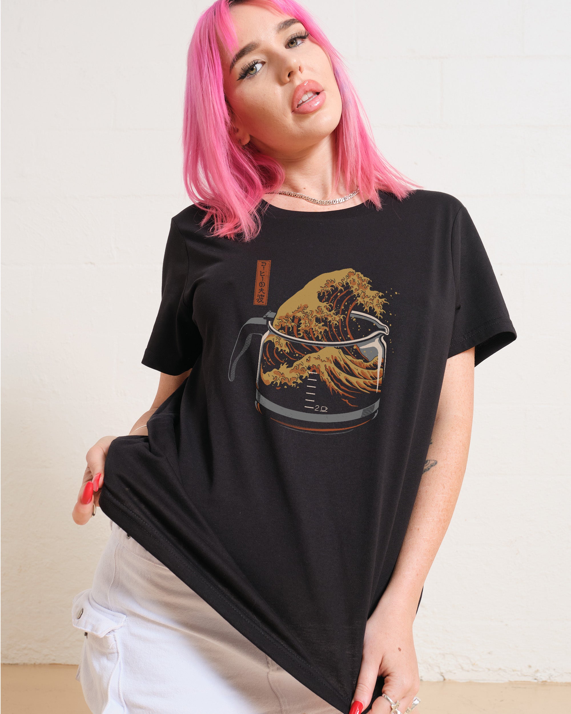 The Great Wave of Coffee Women's Tee Online Australia