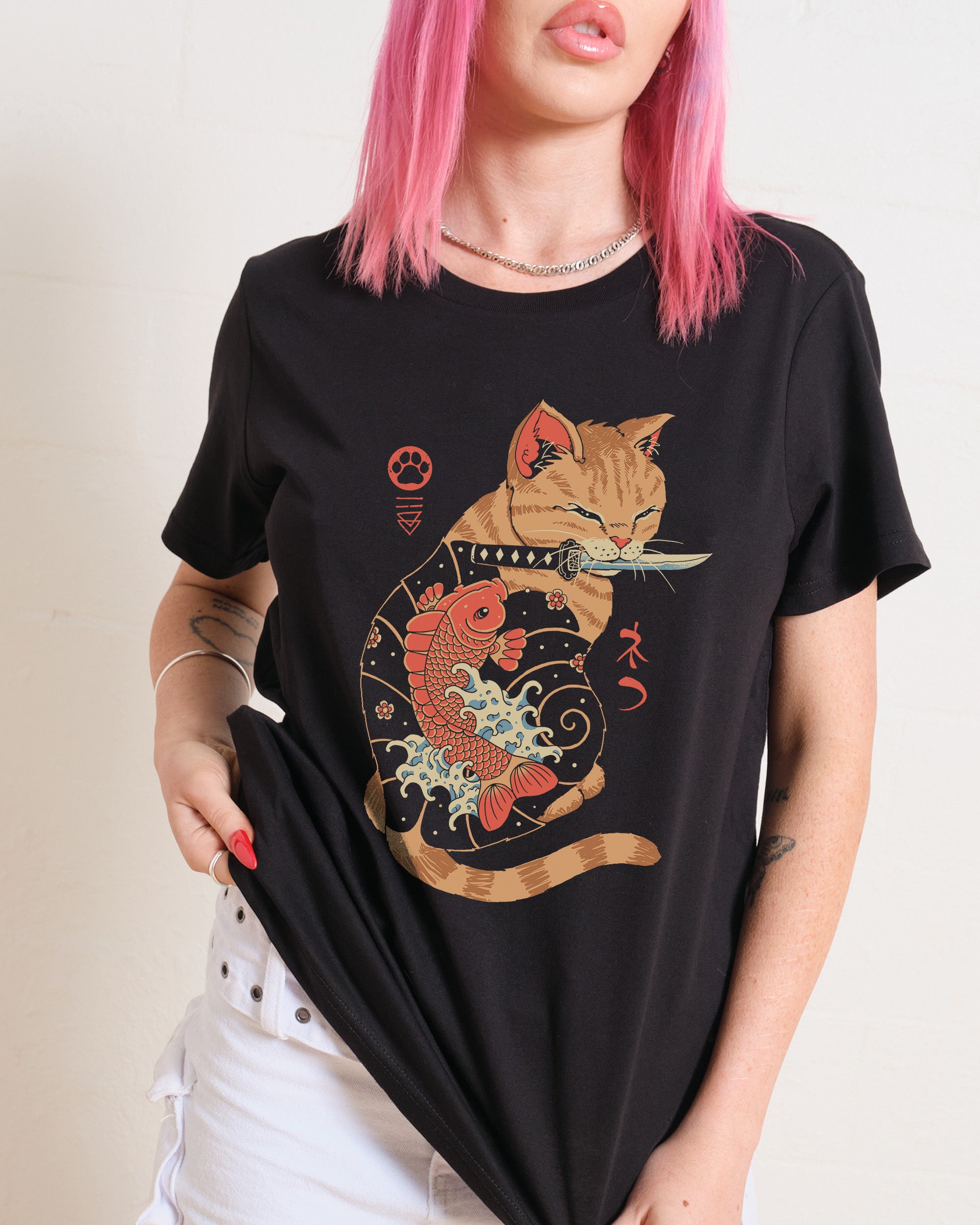 Carp Tattooed Cat Women's Tee Online Australia