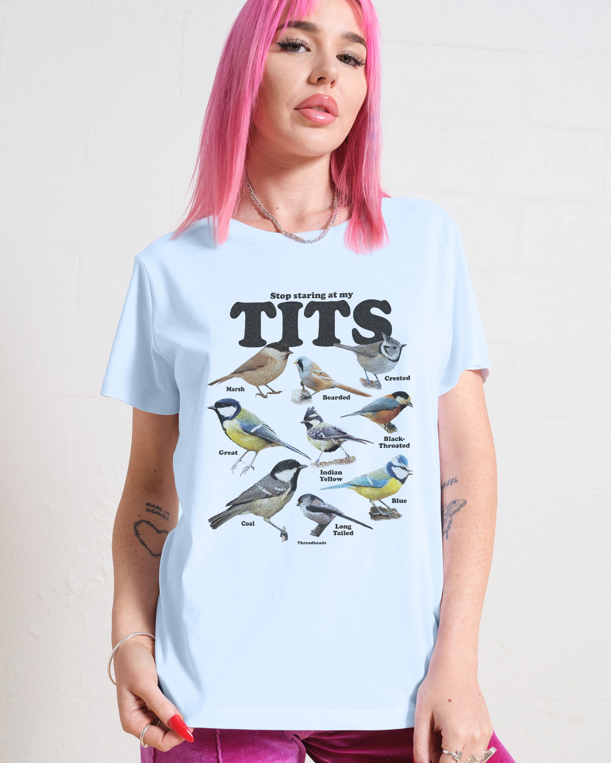 Stop Staring At My Tits Women's Tee Online Australia