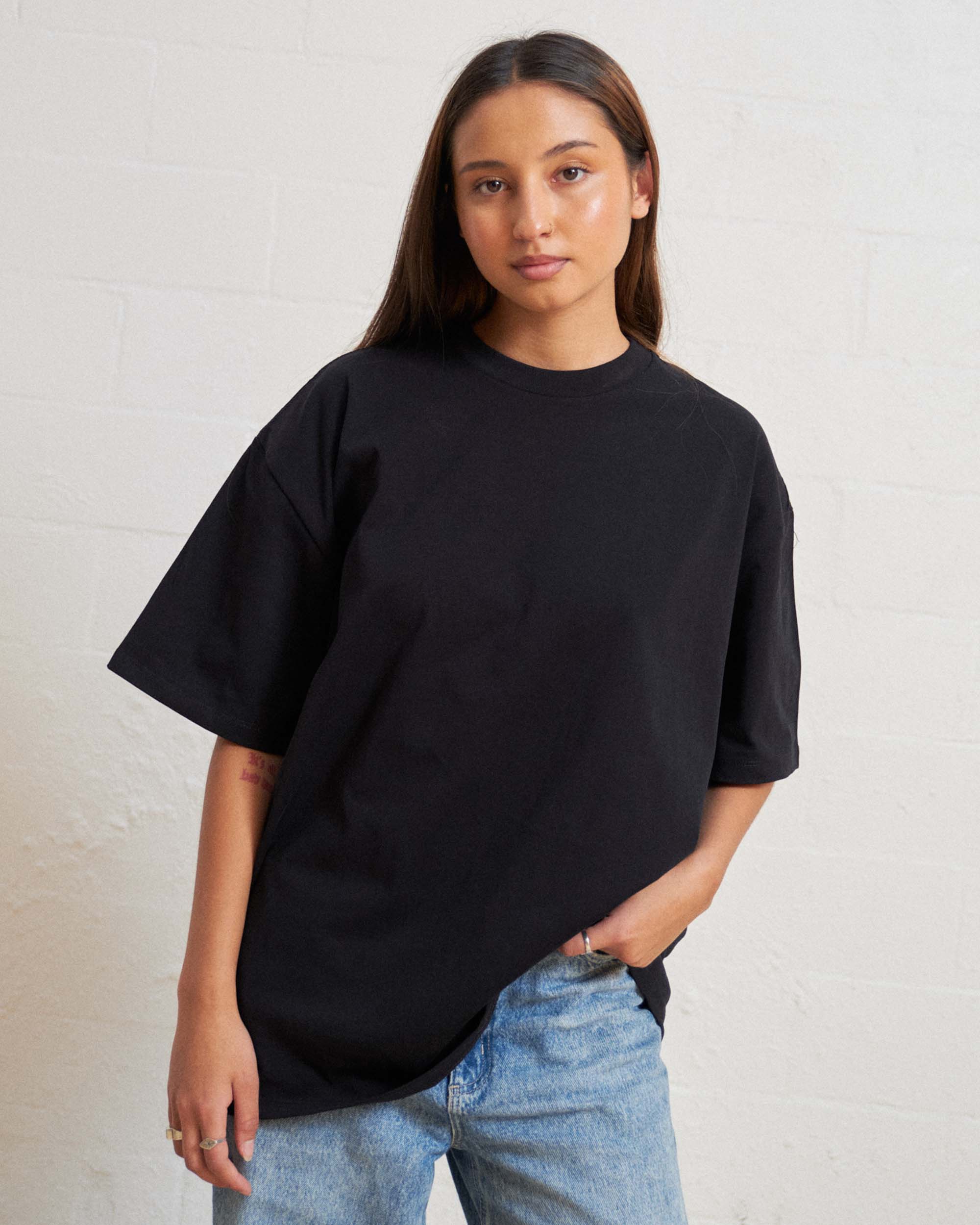 Oversized Tee 2-Pack: Black, White Australia Online
