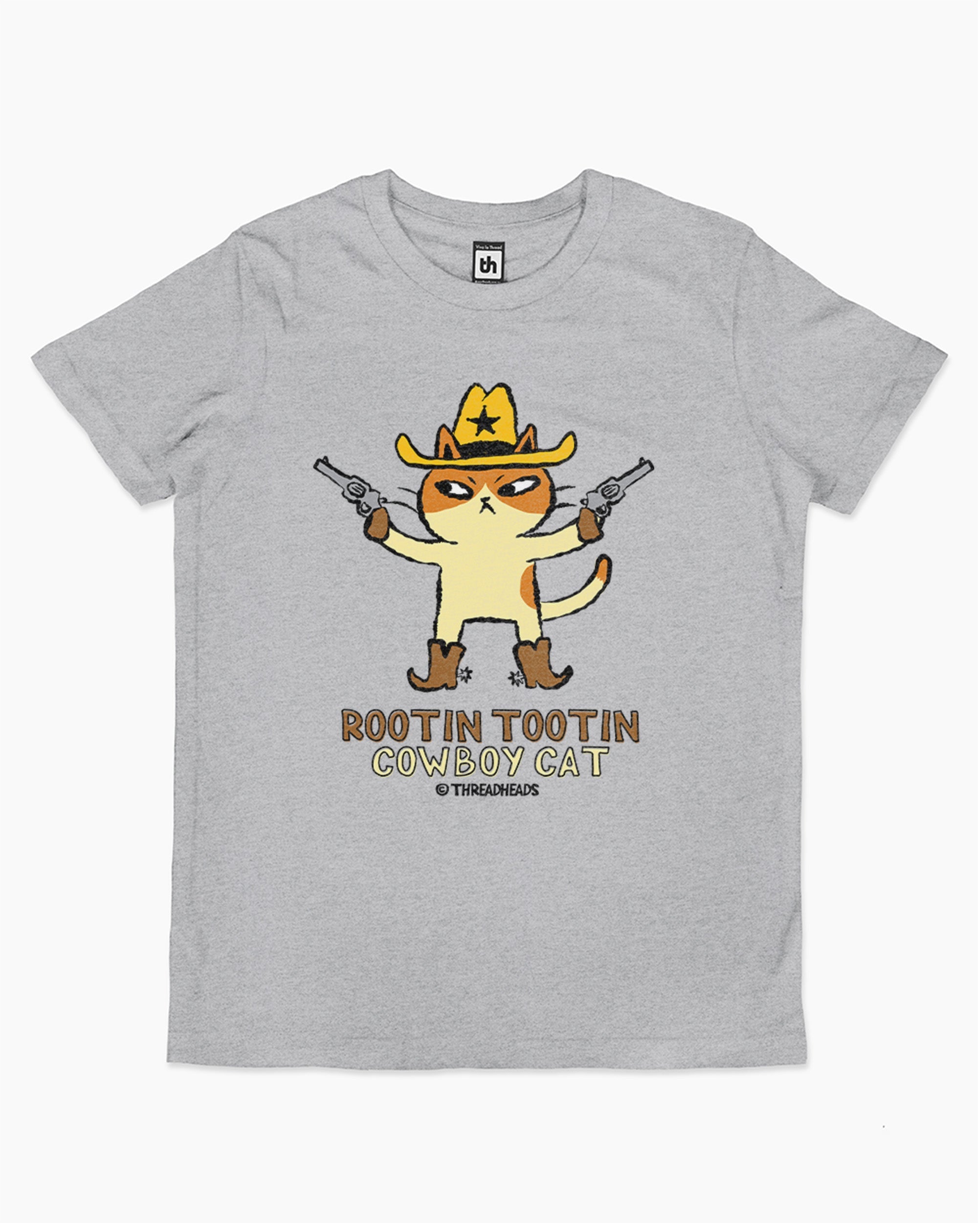 Rootin Tootin Cowboy Cat Kids T Shirt Funny Cat Kids T Shirt