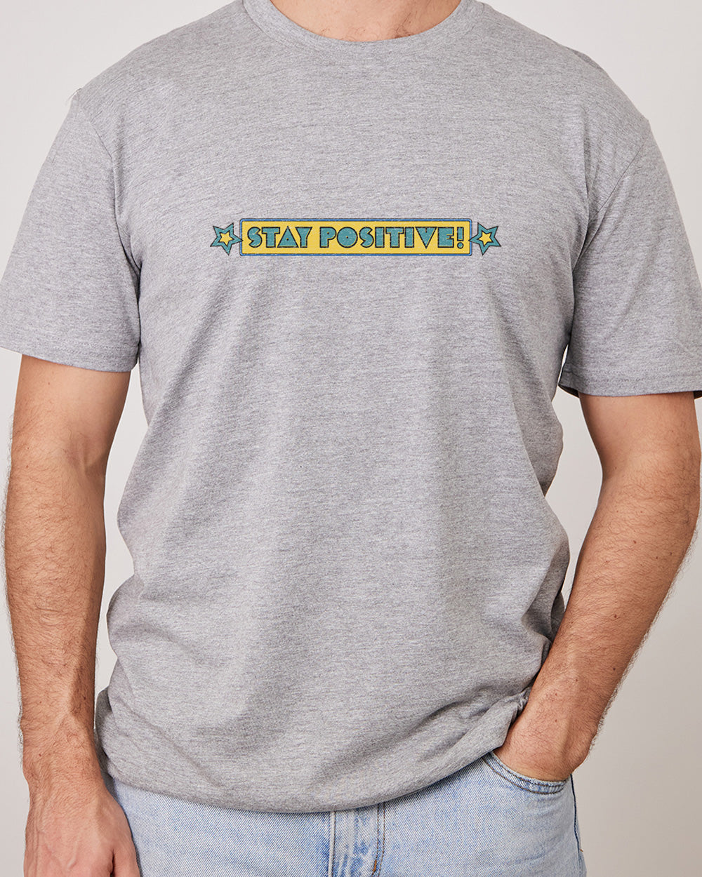 Stay Positive Front and Back T-Shirt Australia Online