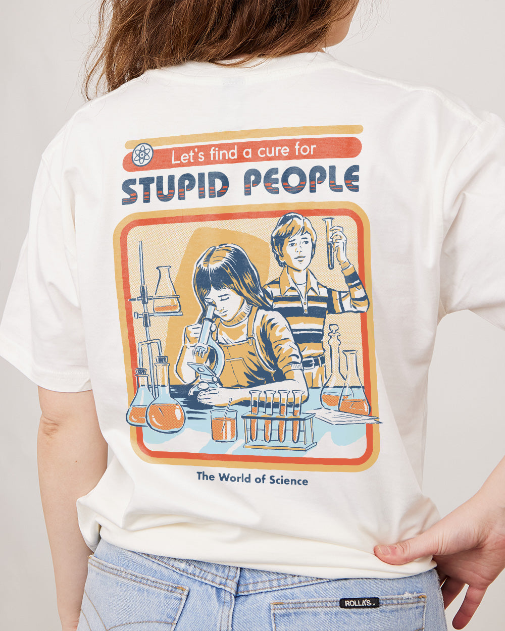 Let's Find a Cure for Stupid People Front and Back T-Shirt Australia Online