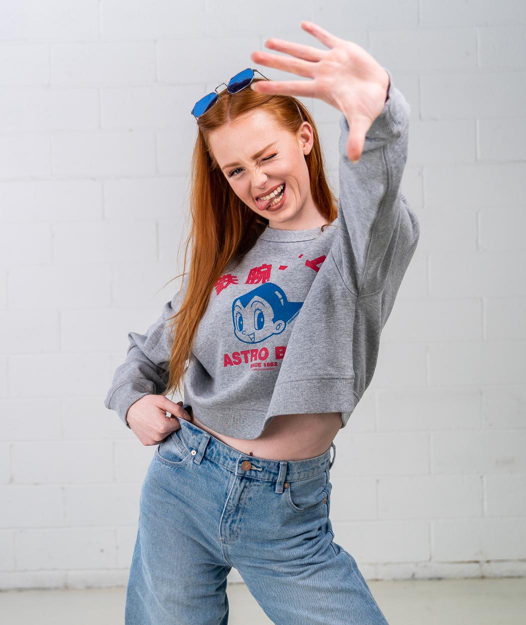 Astro Boy Face Crop Sweater Australia Online #colour_grey