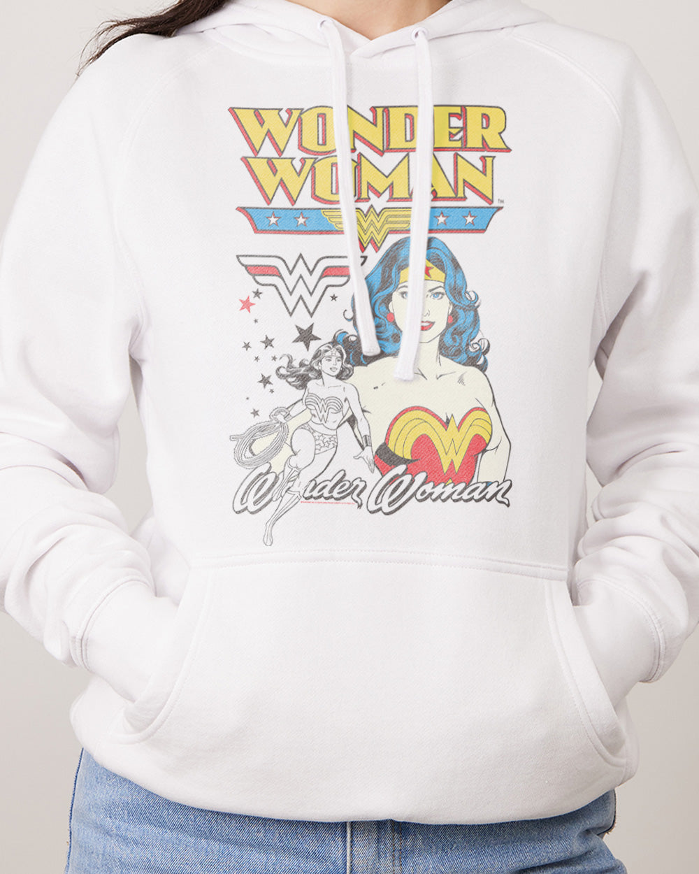 Wonder Woman Vintage Hoodie, Official DC Merch