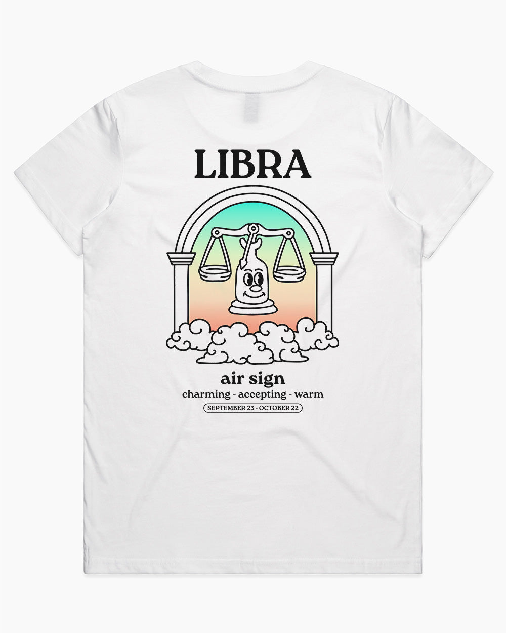 Libra T-Shirt Australia Online #colour_white