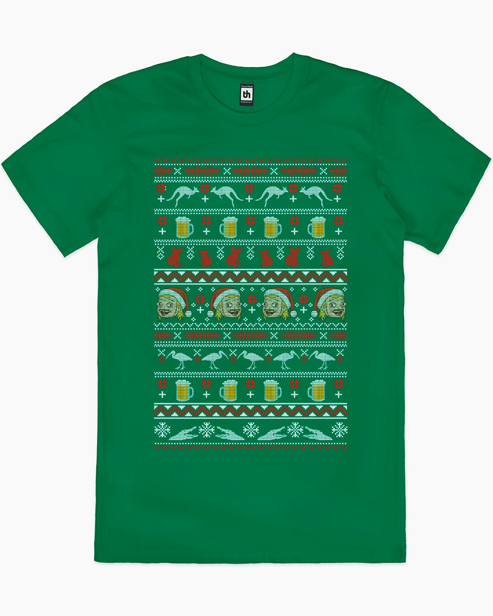 Aussie Ugly Sweater T-Shirt Australia Online #colour_green