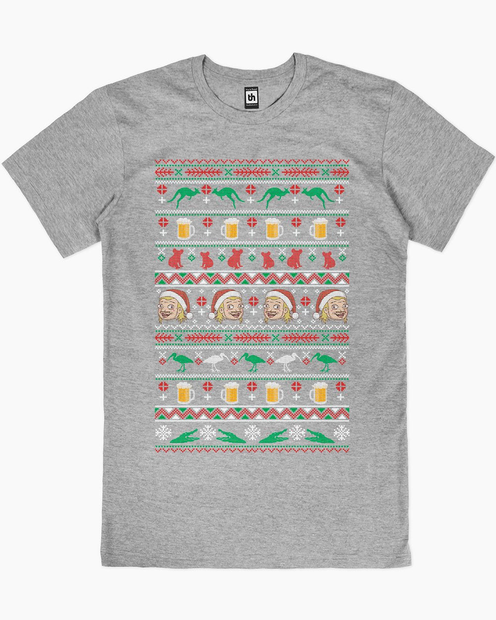 Aussie Ugly Sweater T-Shirt Australia Online #colour_grey