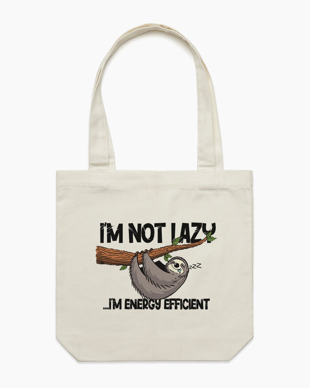 Energy Efficient Sloth Tote Bag Australia Online #colour_natural