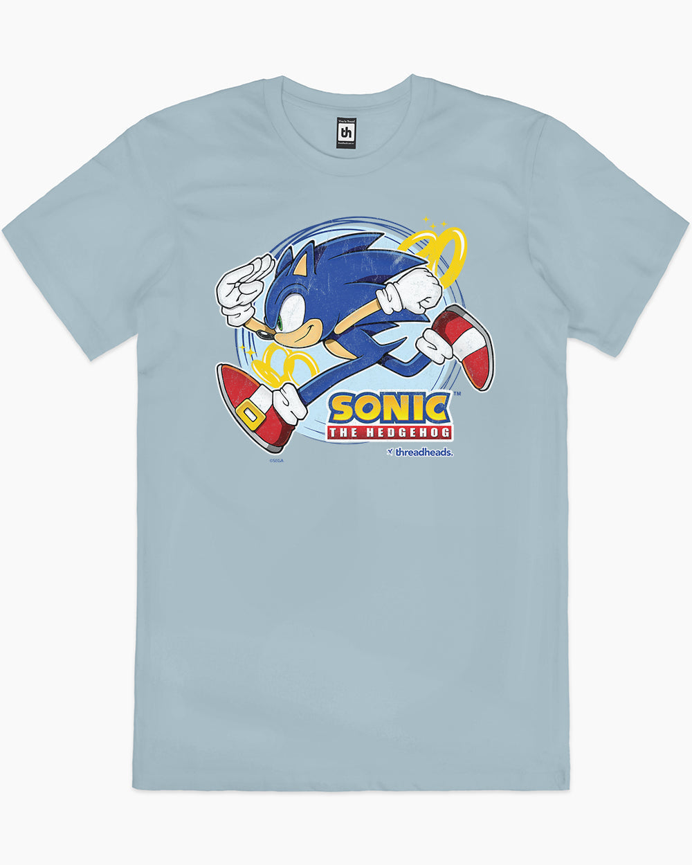 Vintage Sonic T-Shirt Australia Online #colour_pale blue